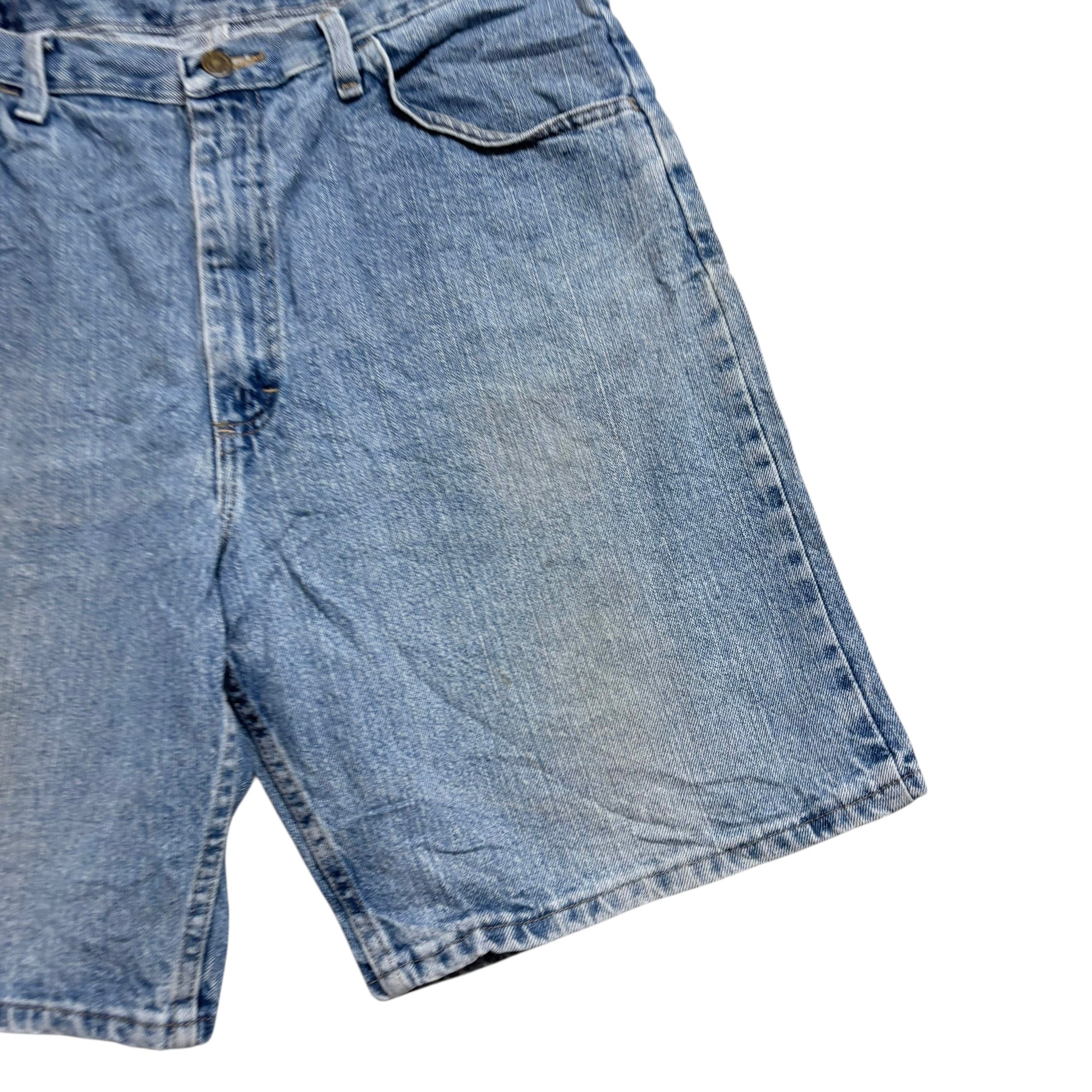 Wrangler Baggy Jorts W36 Mens Denim Shorts Mid Blue Relaxed Fit