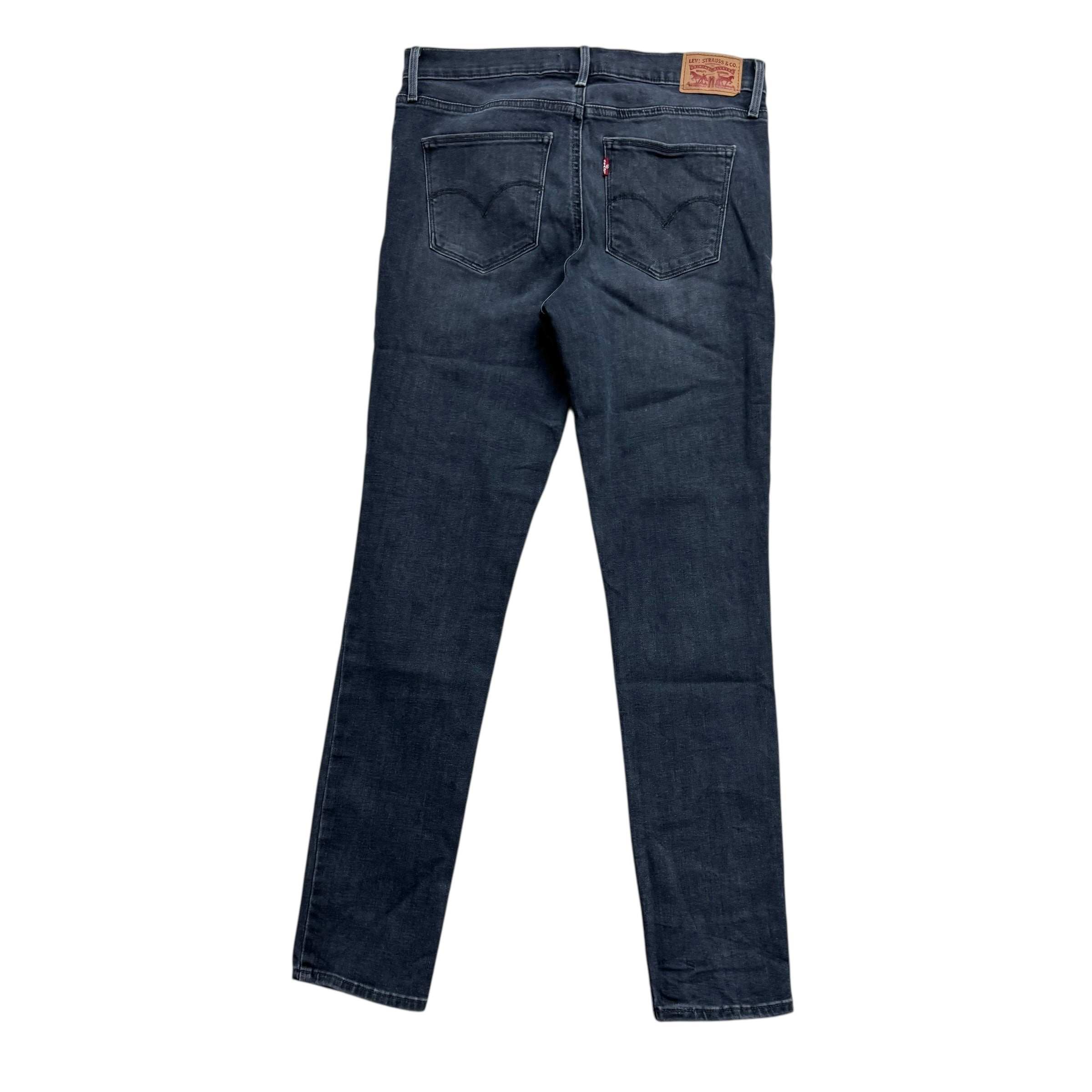 Levis Slimming Skinny Jeans W30 L30 Womens Navy Blue Stretch Denim (E)