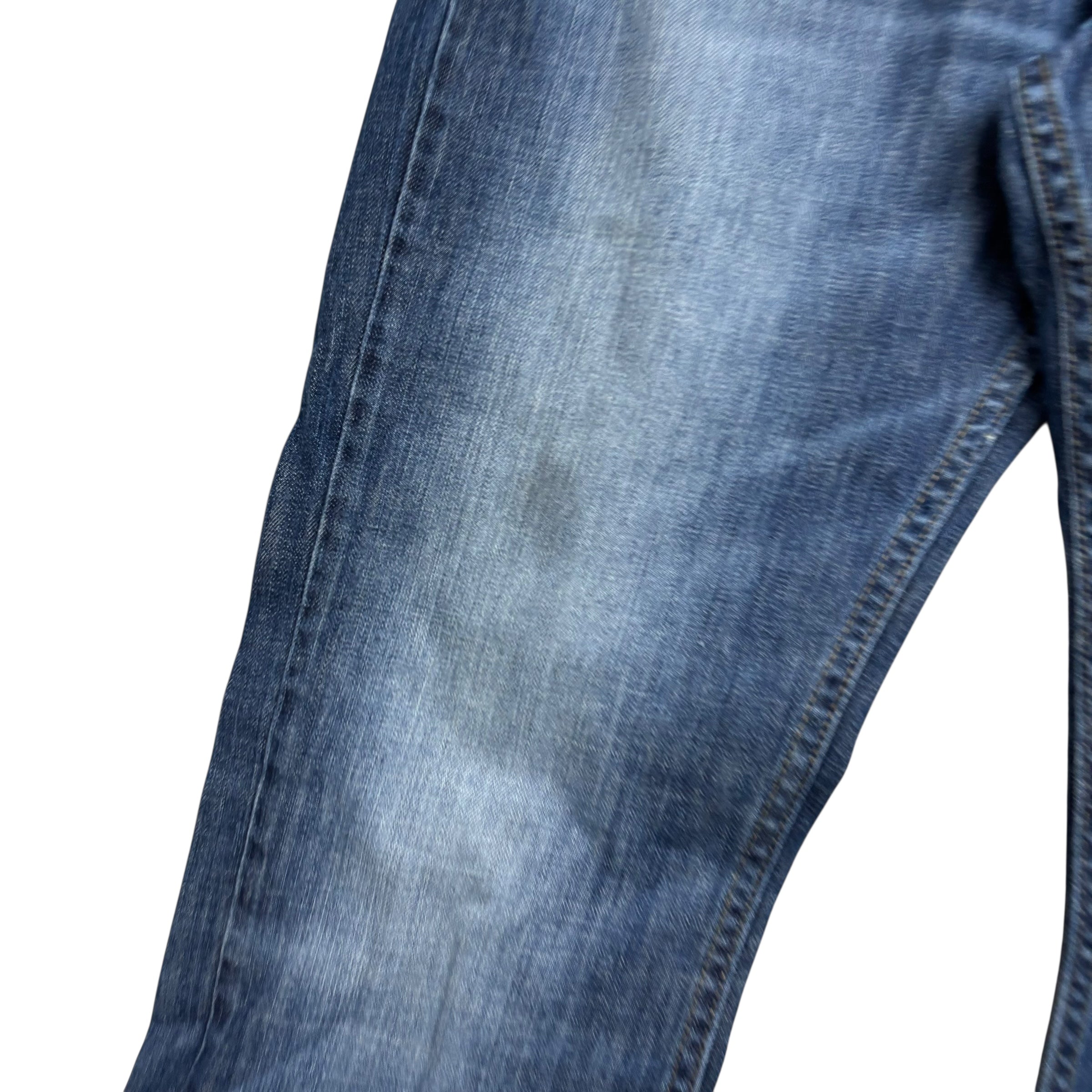 Levis 527 Jeans W36 L34 Mens Dark Blue Slim Bootcut Fit Denim (F)