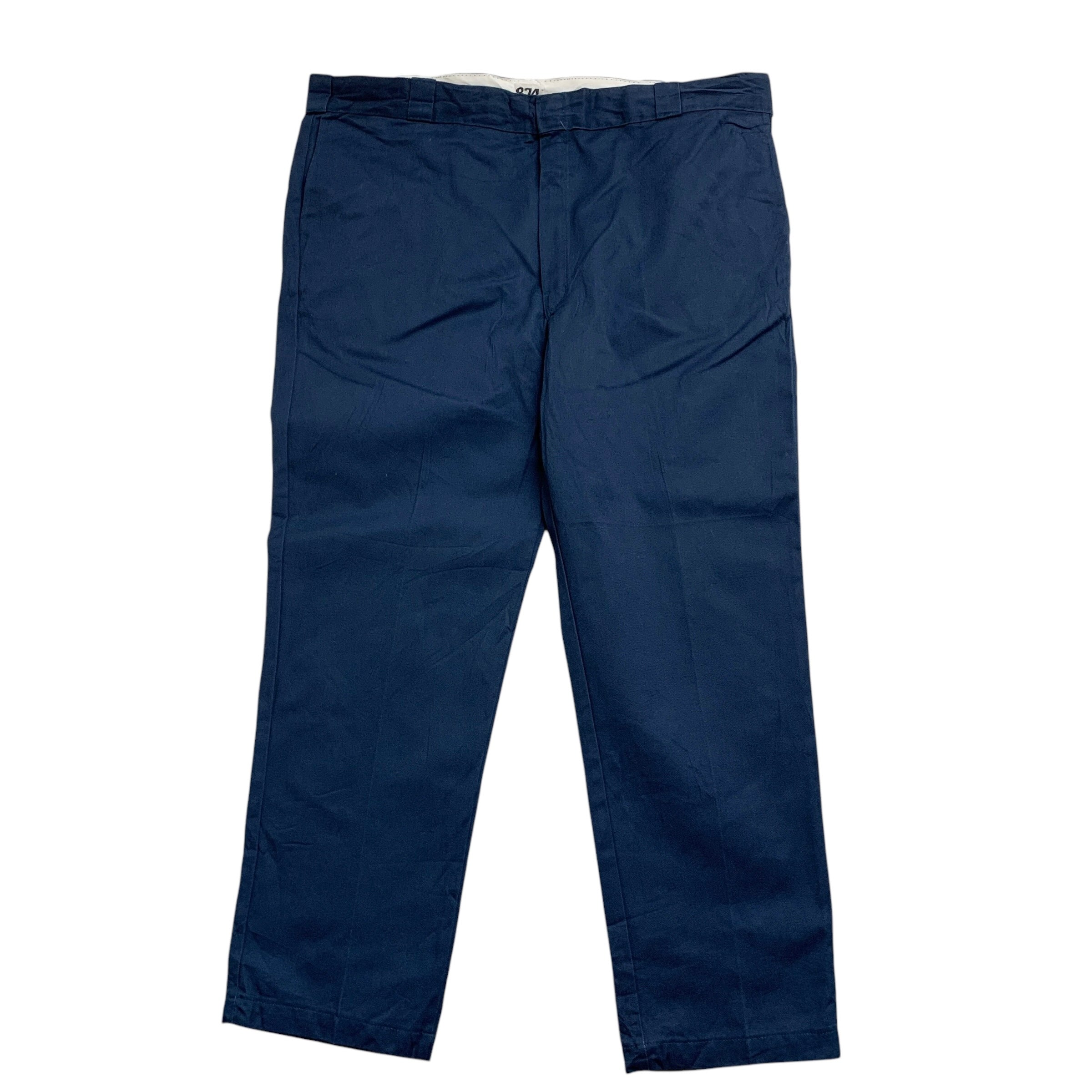 Dickies 874 Trousers W44 L32 Mens Blue Pants Original Straight Fit Workwear