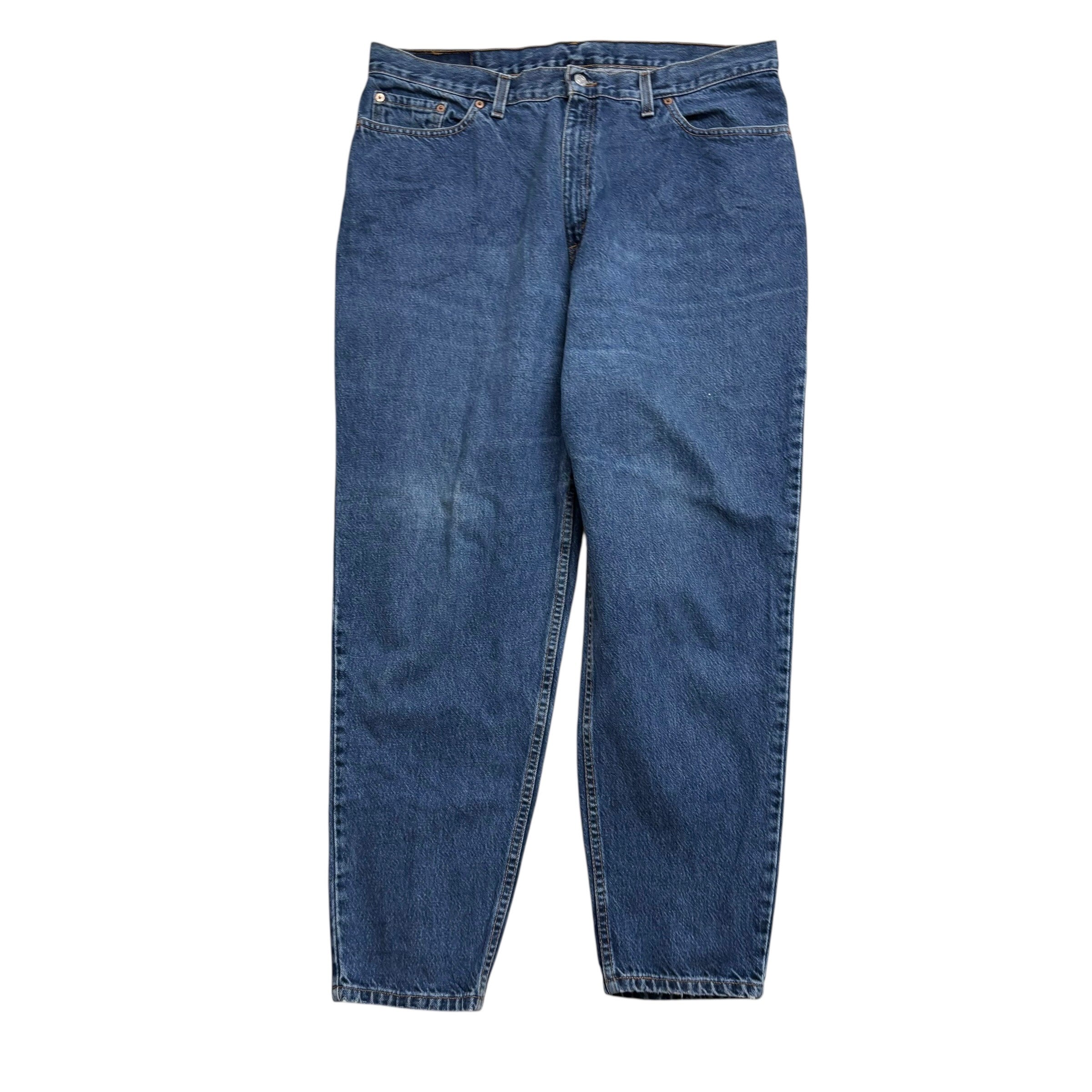 Levis 550 Jeans W38 L30 Womens Mid Blue Relaxed Tapered Fit Vintage