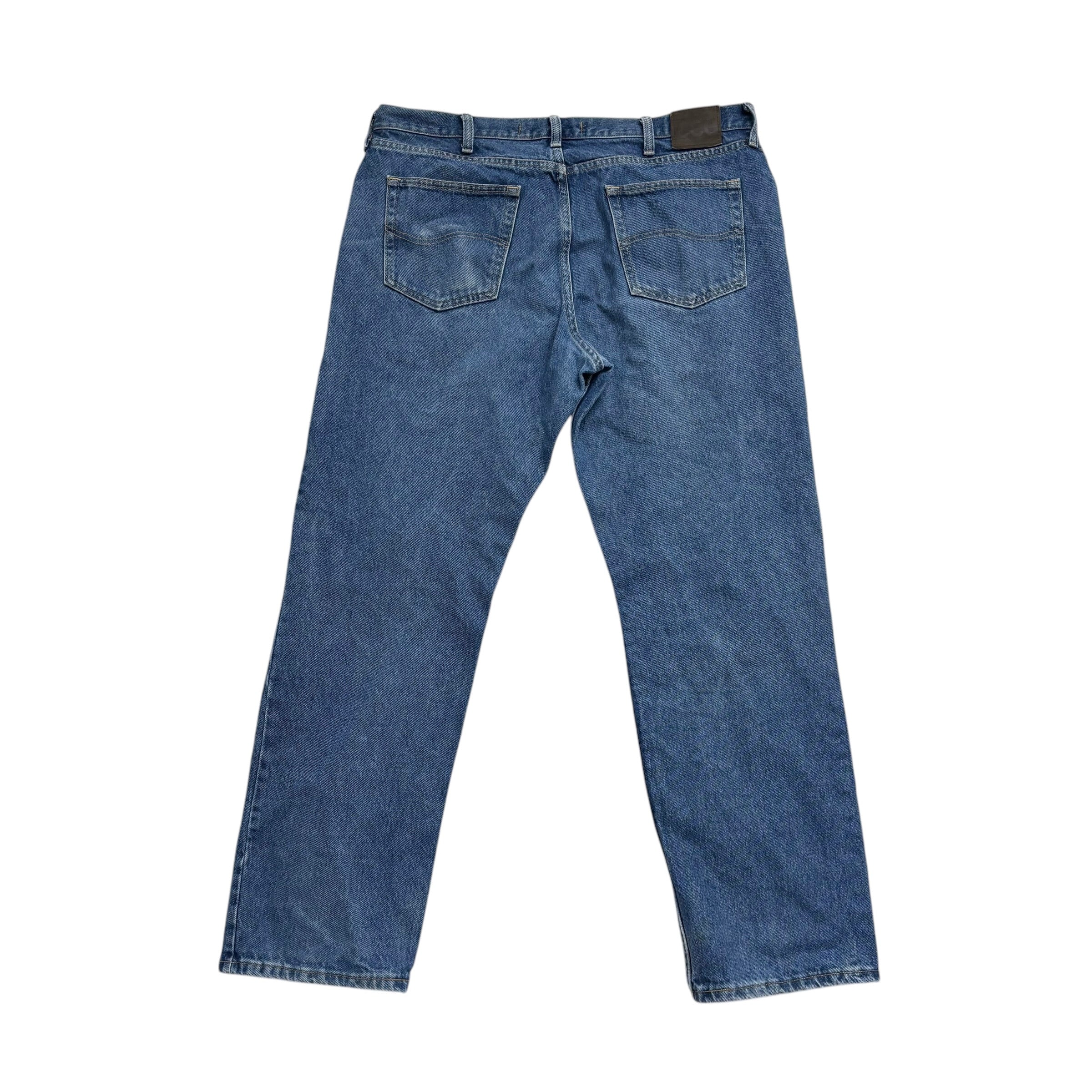 Lee Jeans W38 L32 Mens Mid Blue Regular Straight Fit Vintage Denim