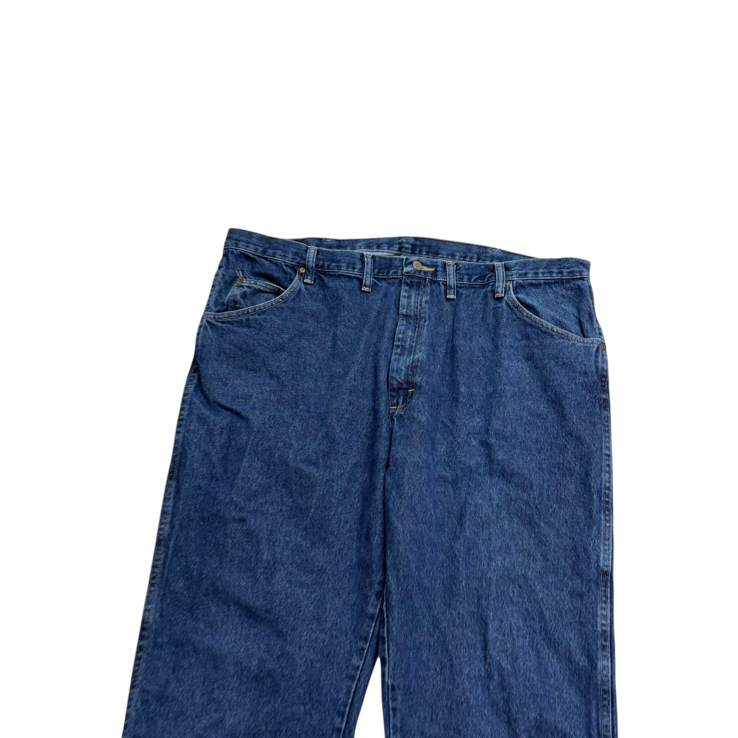 Wrangler Jeans W44 L27 Mens Dark Blue Regular Straight Fit Denim (E)