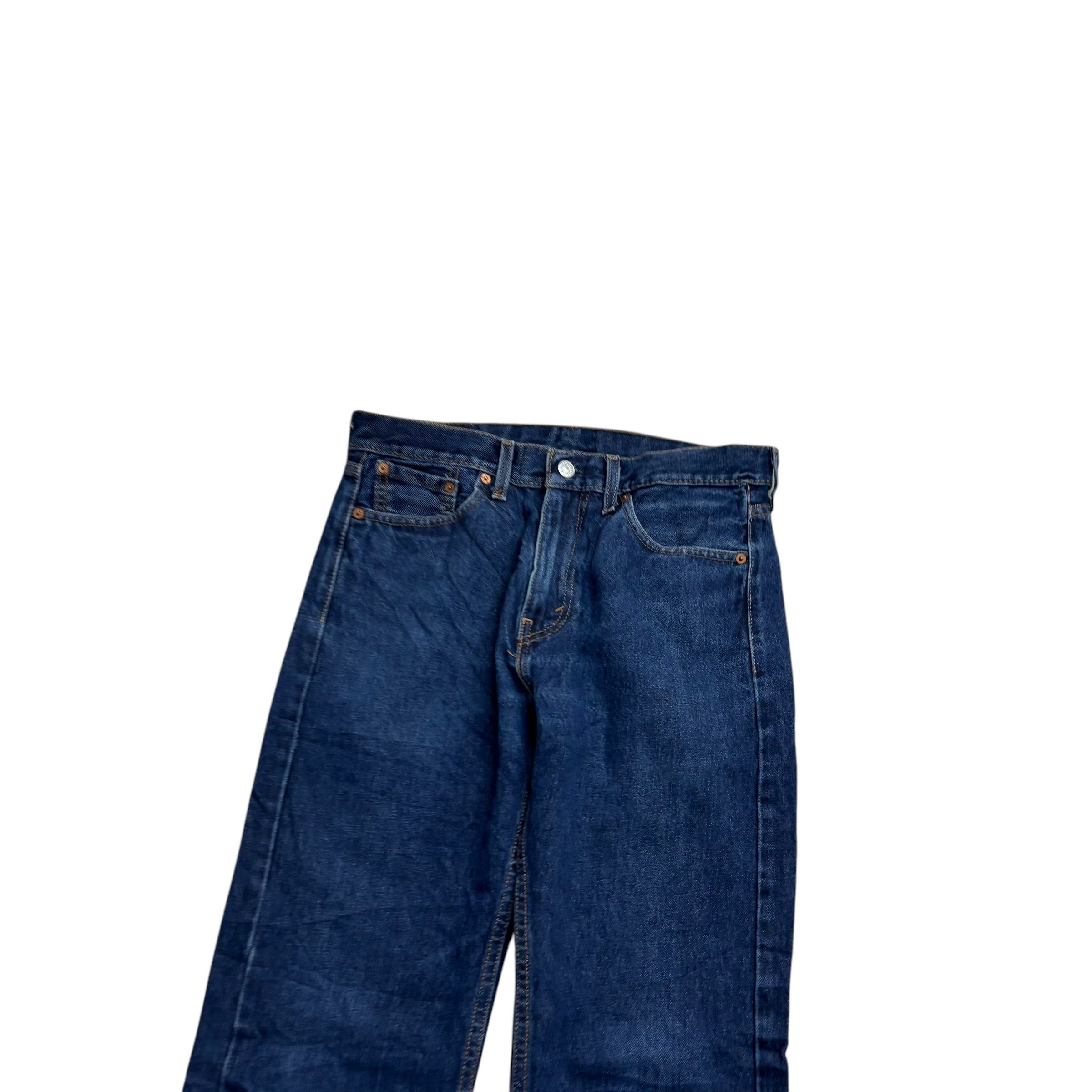 Levis 505 Jeans W30 L30 Mens Mid Blue Regular Straight Fit Denim (E)