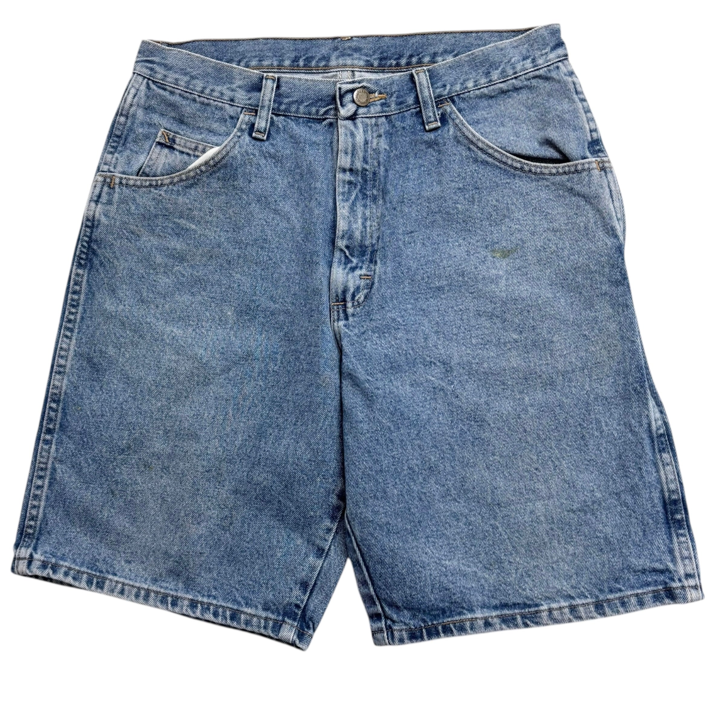 Wrangler Baggy Jorts W30 Mens Denim Shorts Mid Blue Relaxed Fit Vintage