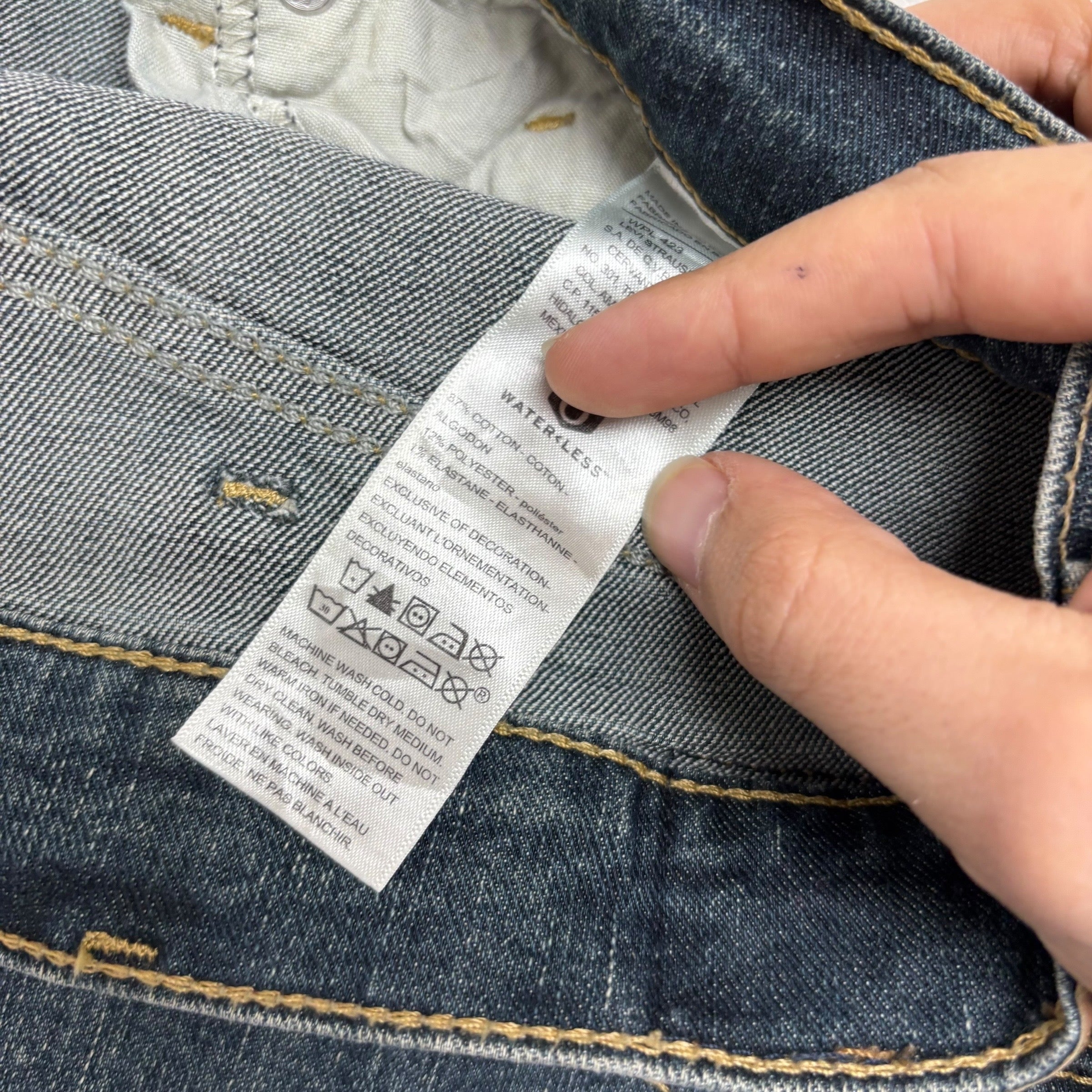 Levis Signature Jeans W46 L32 Mens Dark Blue Regular Straight Stretch Denim (E)