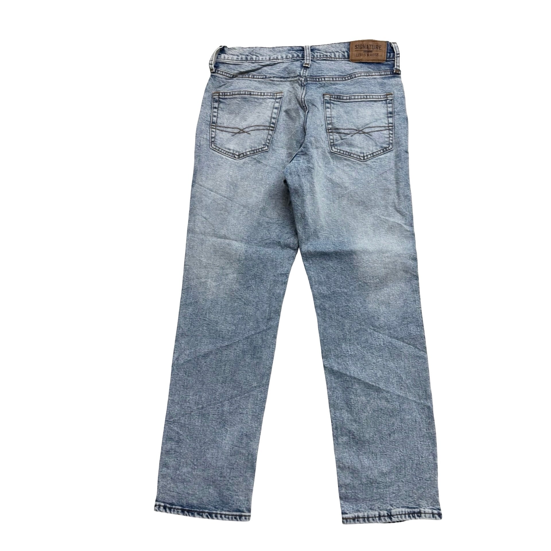 Levis Signature Jeans W29 L29 Mens Light Blue Athletic Tapered Fit Stretch Denim