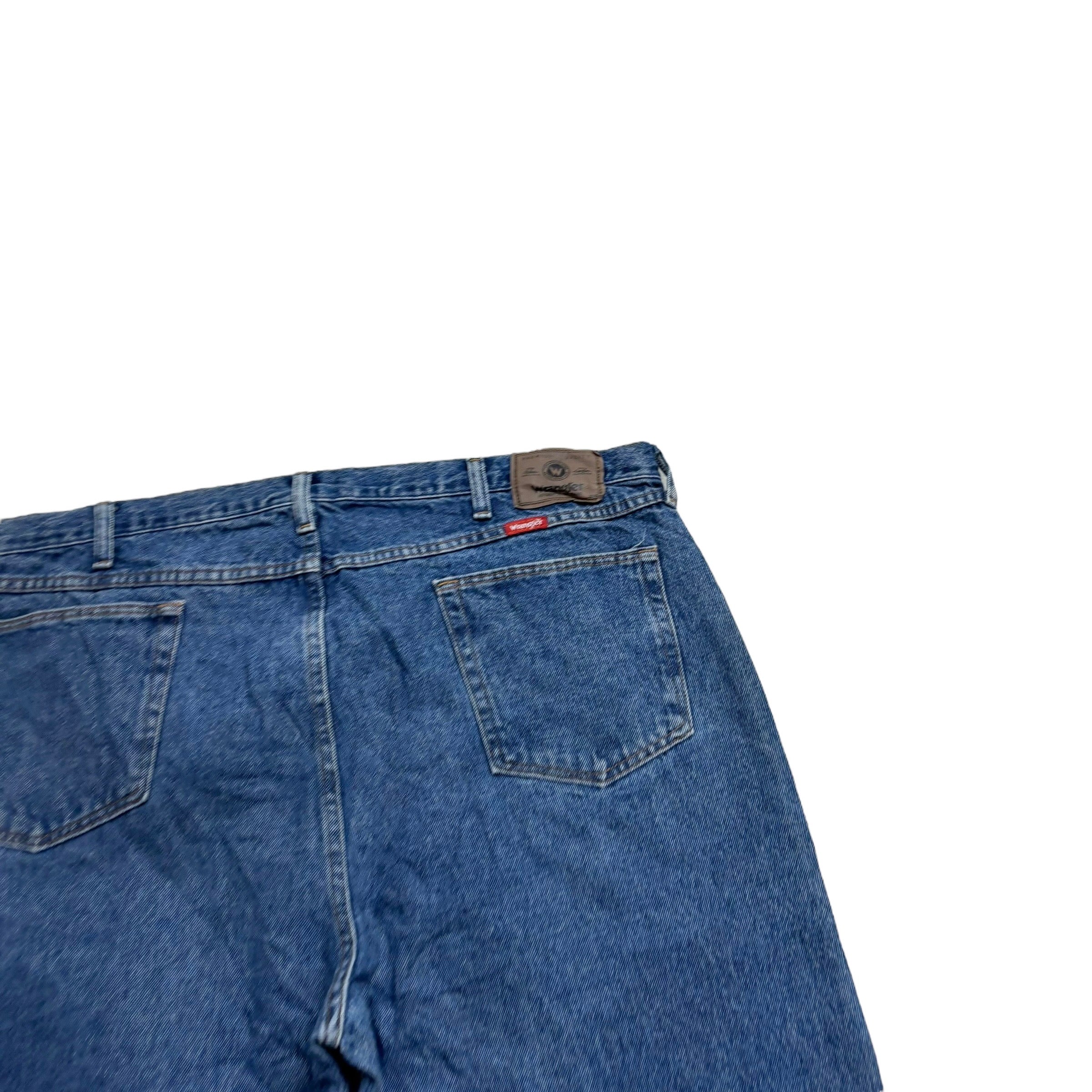 Wrangler Jeans W44 L32 Mens Mid Blue Regular Straight Fit Vintage Denim (E)