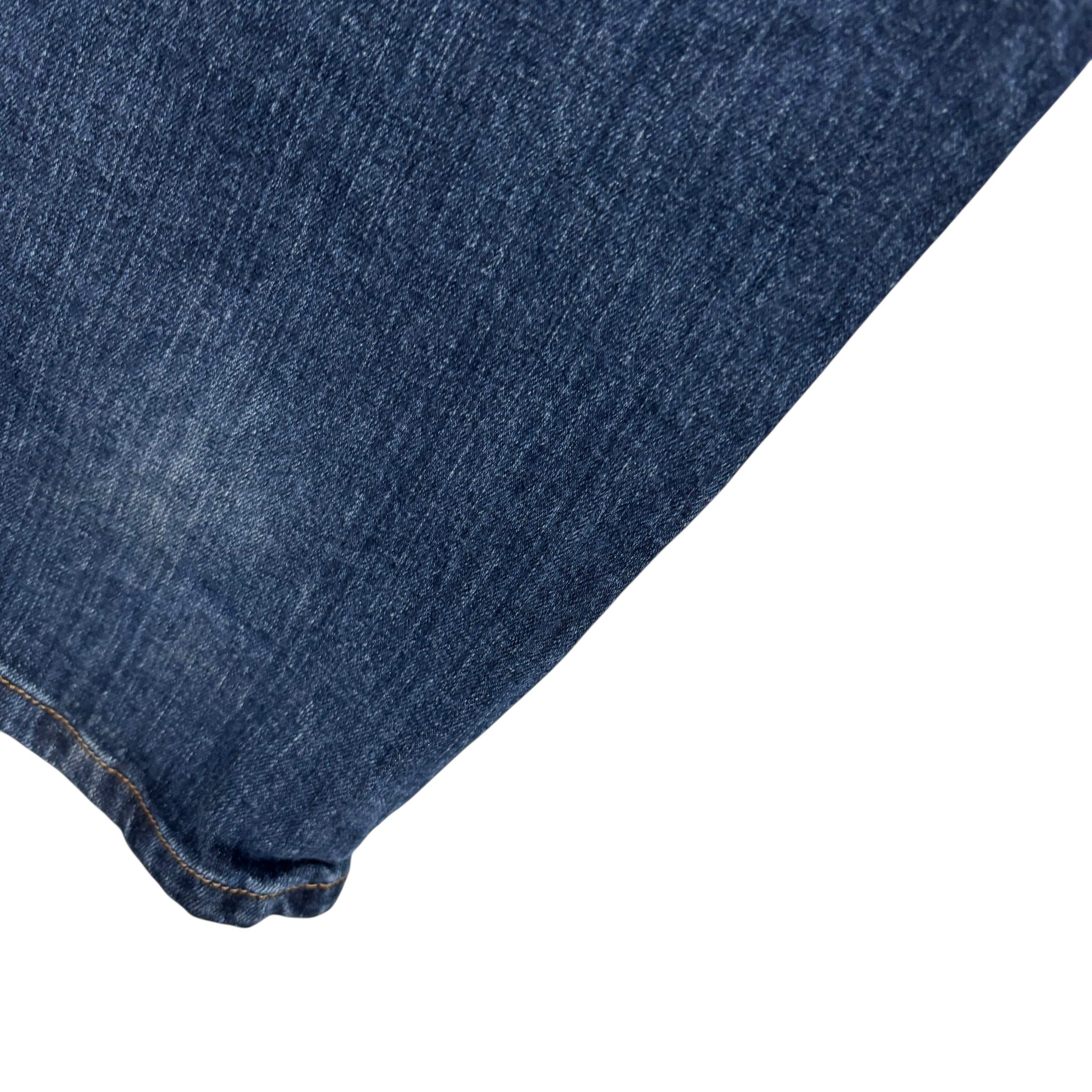 Wrangler Jeans W42 L32 Mens Dark Blue Relaxed Straight Fit Stretch Denim