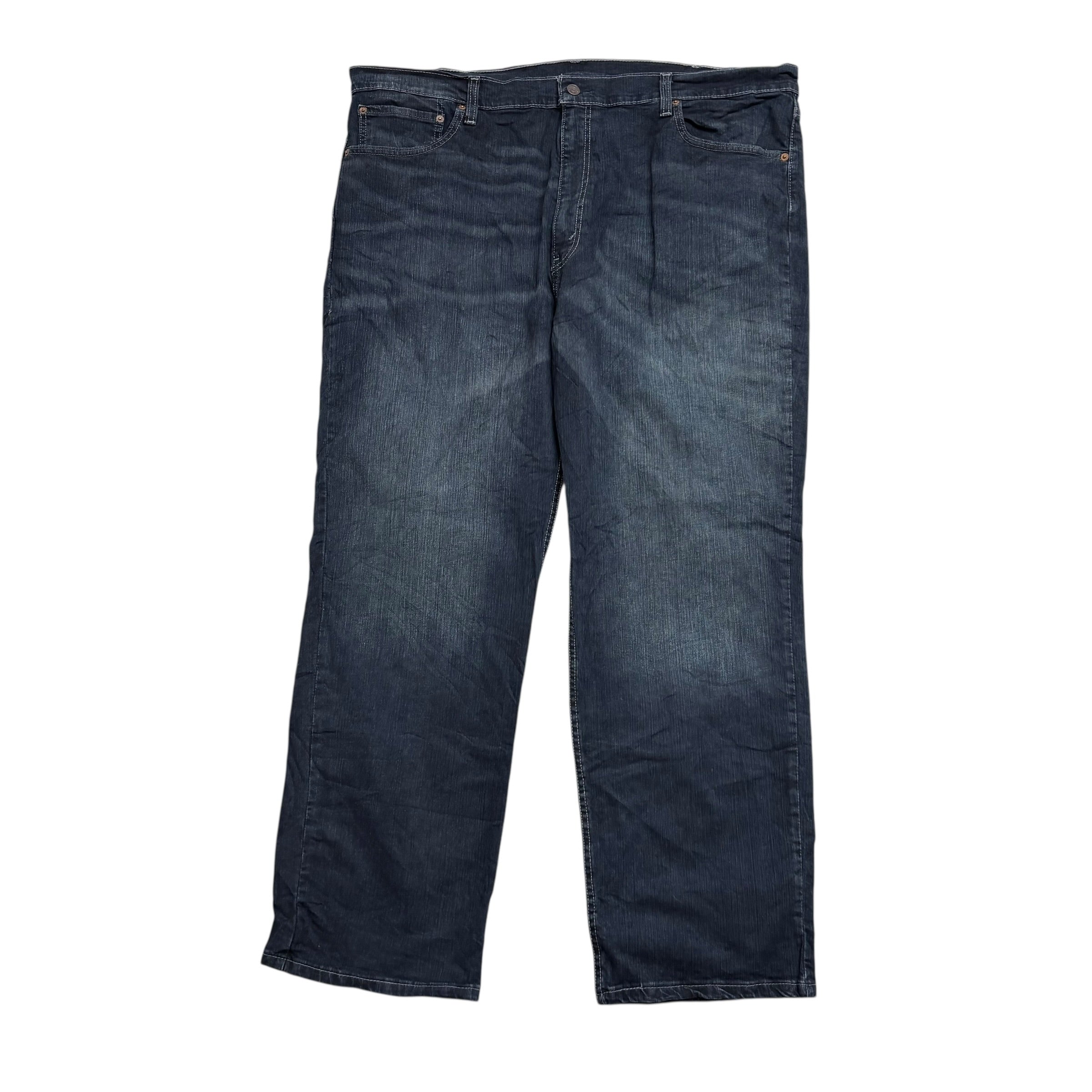 Levis 559 Jeans W44 L32 Mens Dark Blue Relaxed Straight Fit Stretch Denim (E)