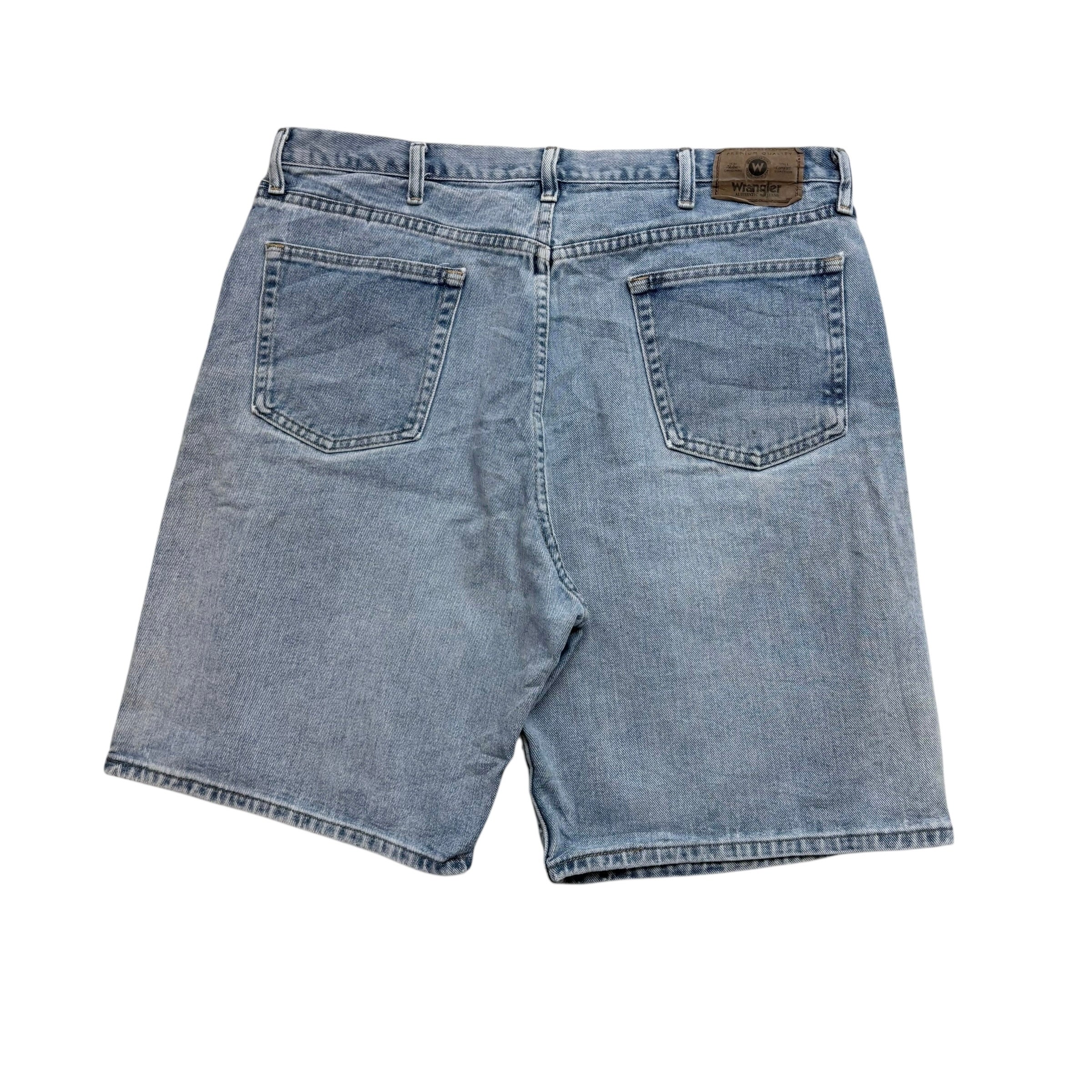 Wrangler Baggy Jorts W38 Mens Denim Shorts Light Blue Relaxed Fit