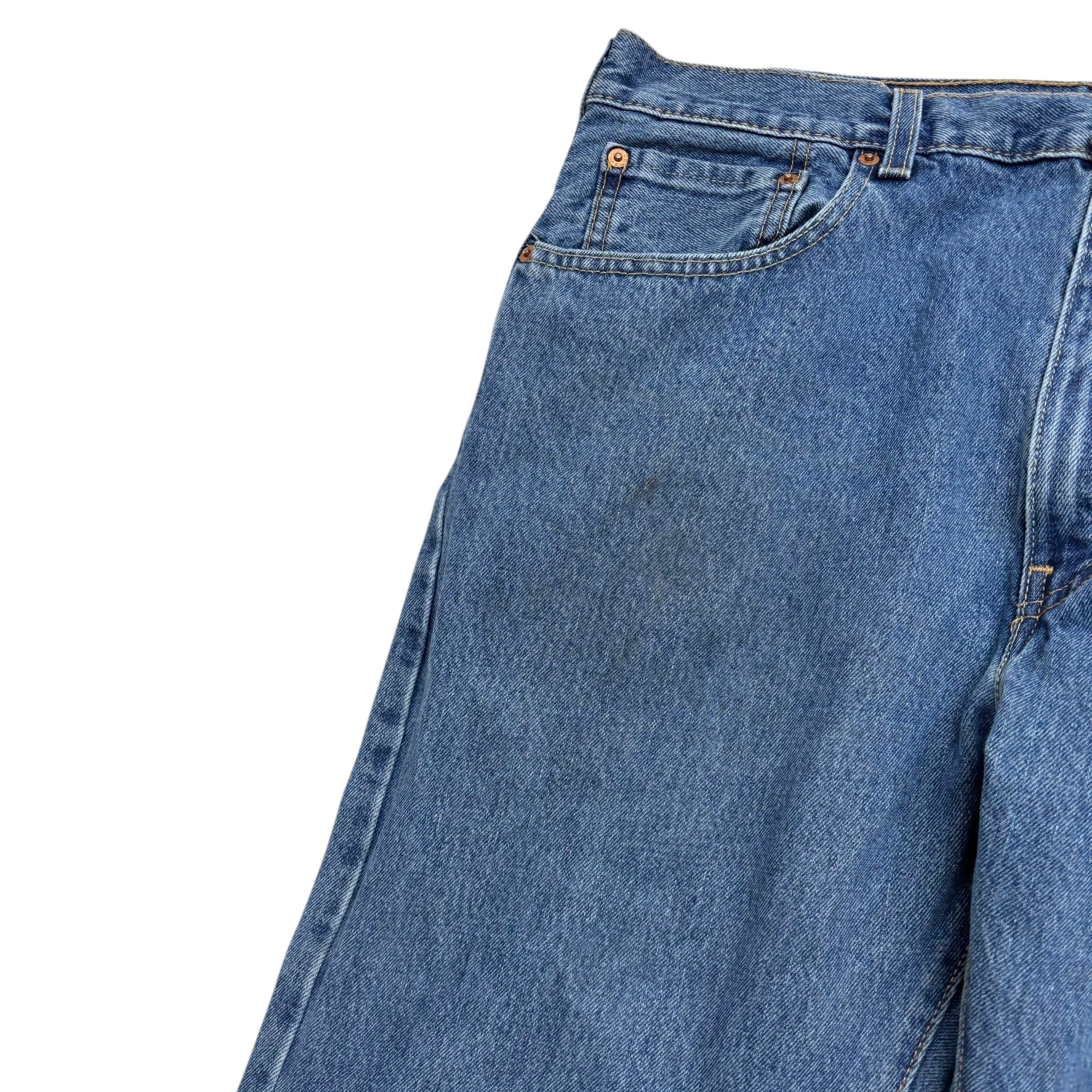 Levis 517 Jeans W38 L32 Mens Mid Blue Regular Bootcut Fit Denim (F)