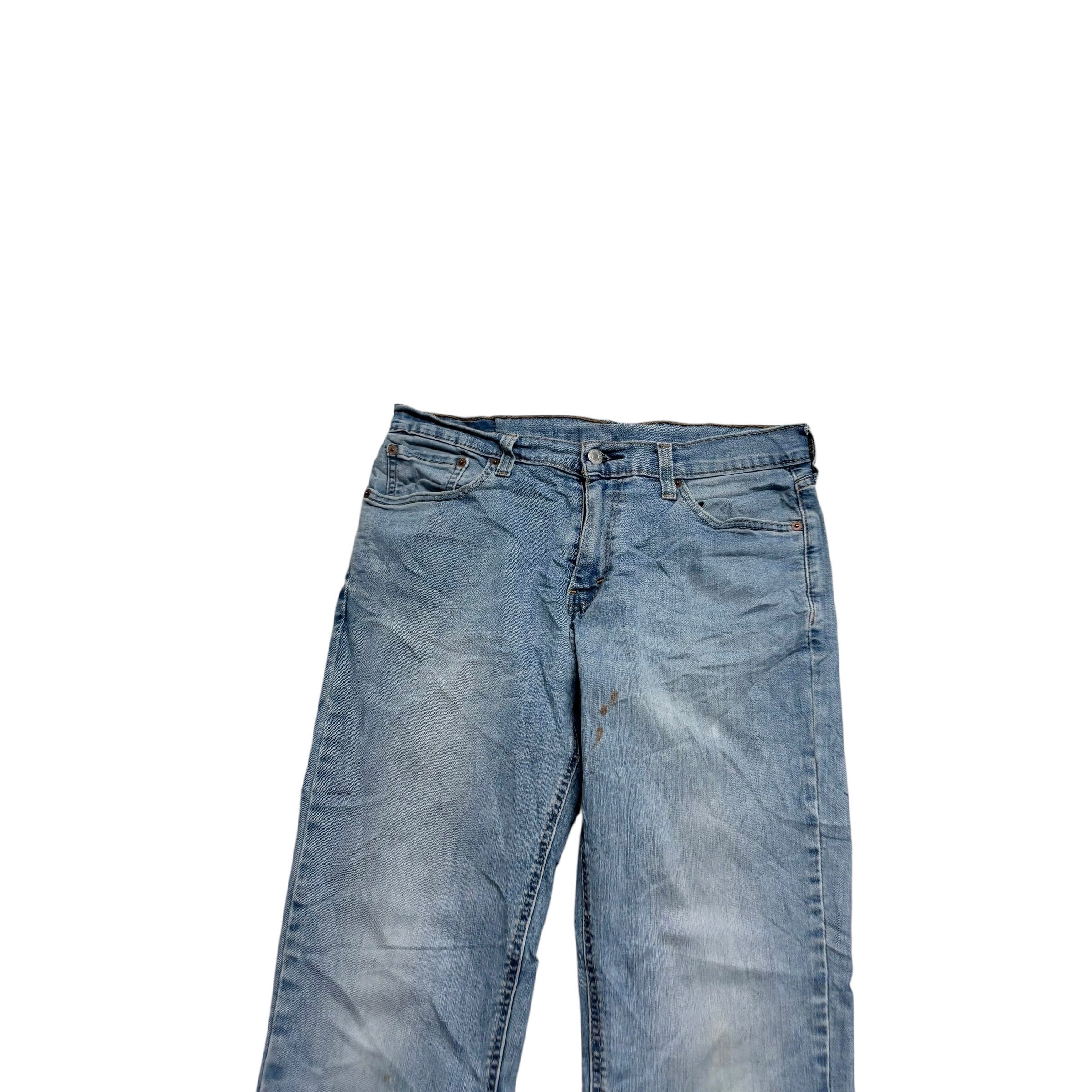 Levis 541 Jeans W32 L32 Mens Light Blue Athletic Tapered Fit Stretch Denim (F)