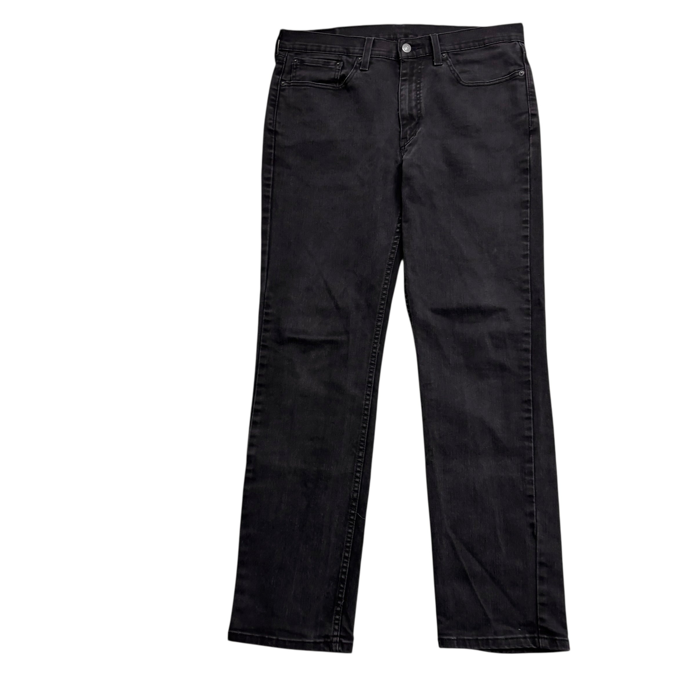 Levis 514 Jeans W34 L32 Mens Black Regular Straight Fit Stretch Denim (E)