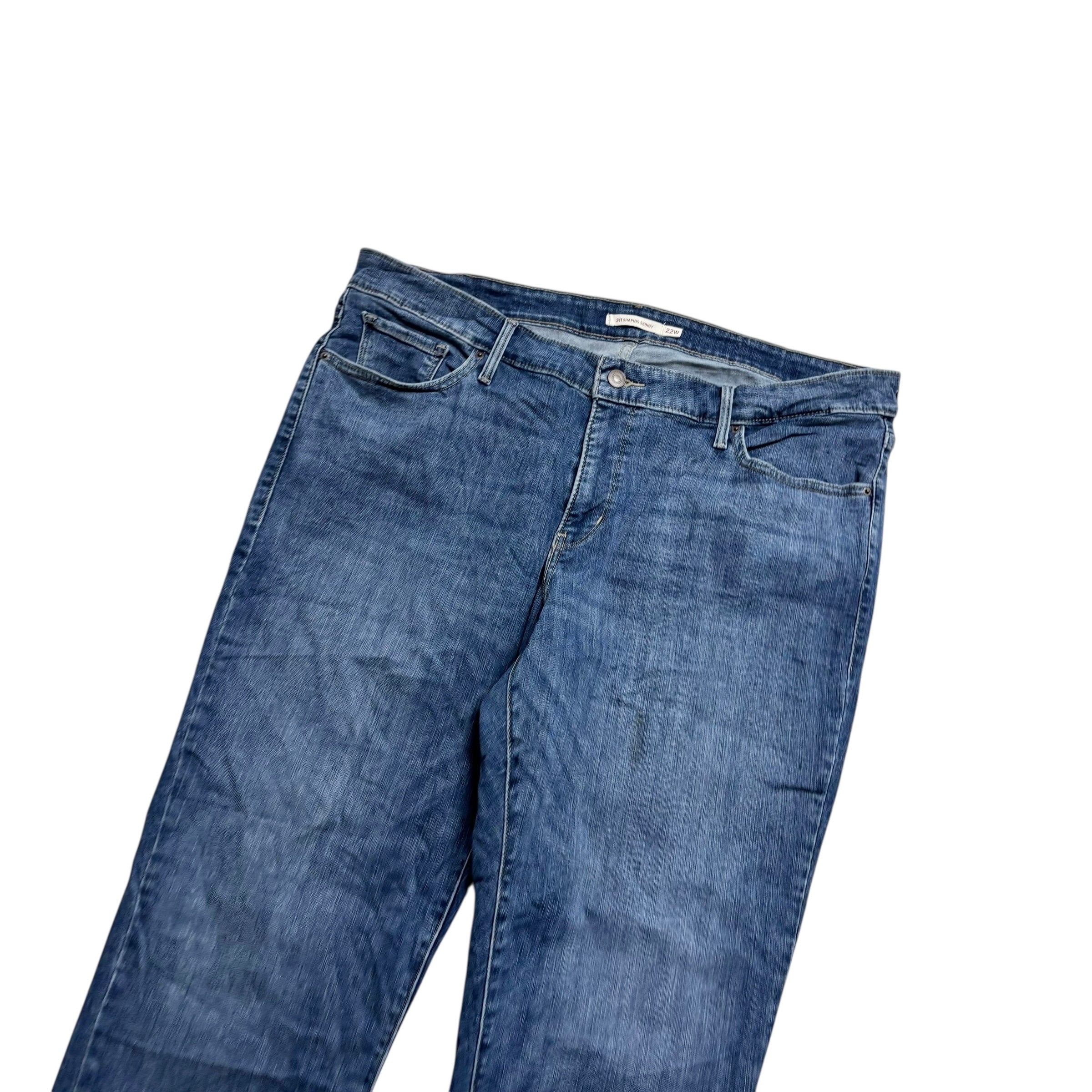 Levis 311 Jeans W38 L30 Womens Mid Blue Shaping Skinny Fit Stretch Denim