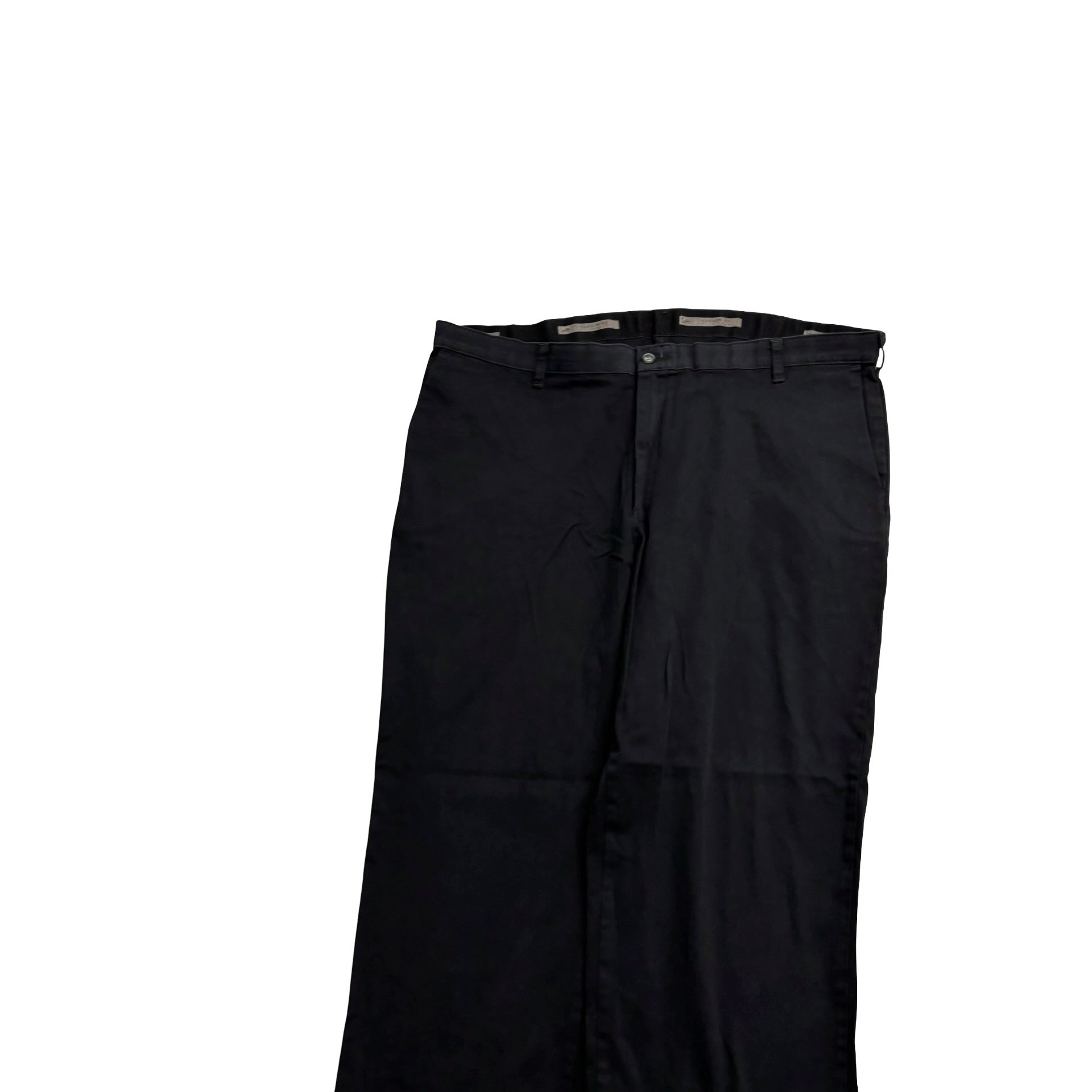 Lee Trousers W42 L31 Mens Black Relaxed Straight Fit Stretch Pants (E)