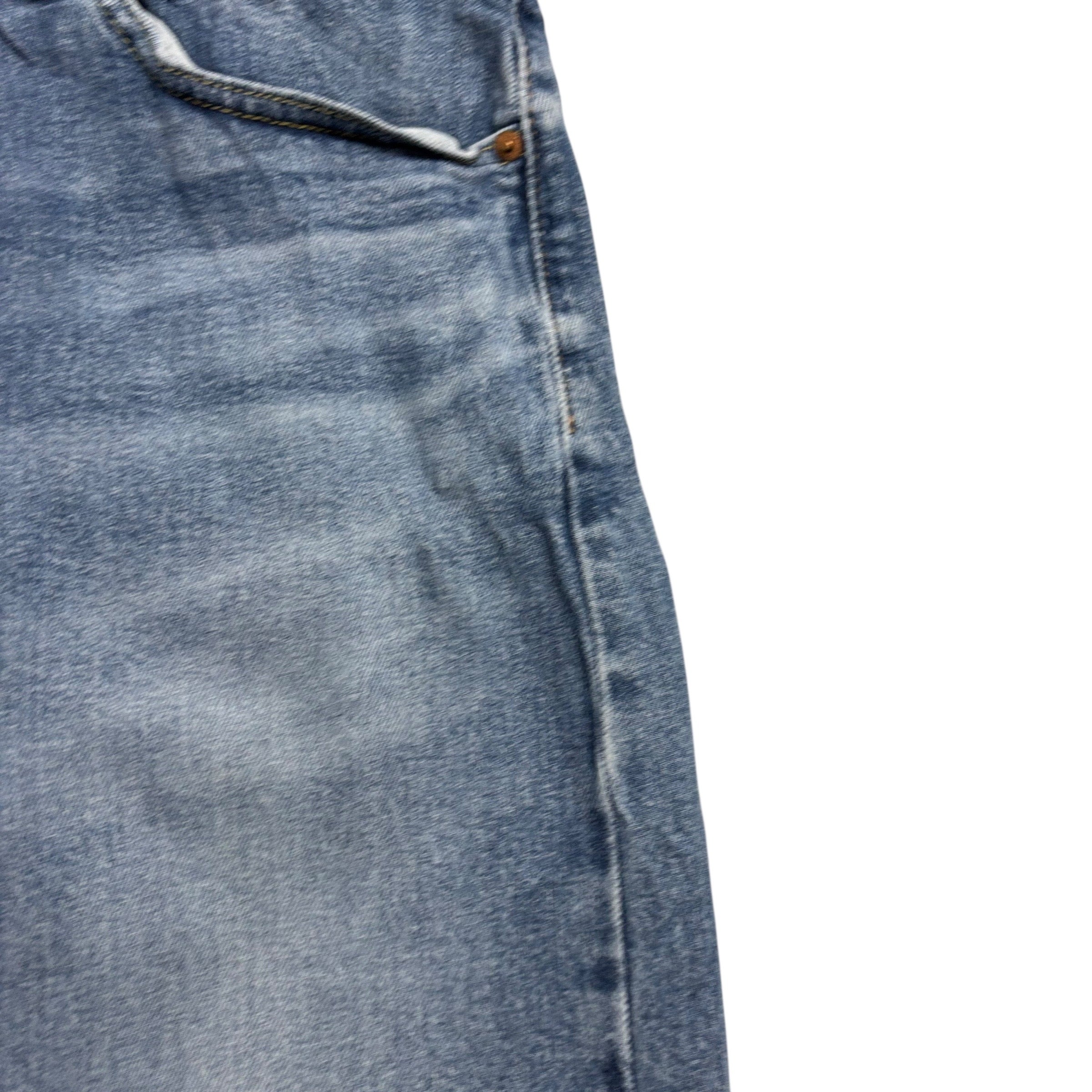 Levis 505 Jeans W36 L32 Mens Mid Blue Regular Straight Fit Stretch Denim