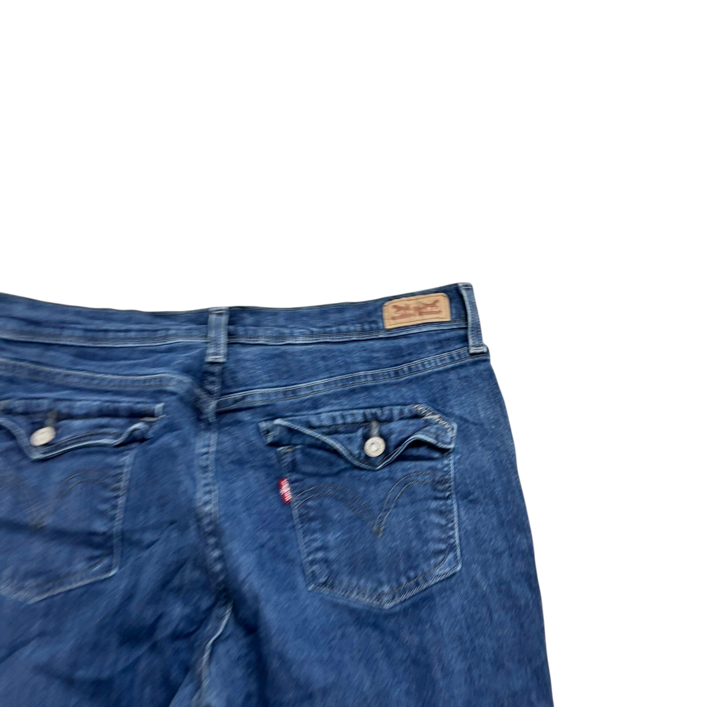 Levis 515 Jeans W31 L32 Womens Regular Bootcut Dark Blue Stretch Denim (E)