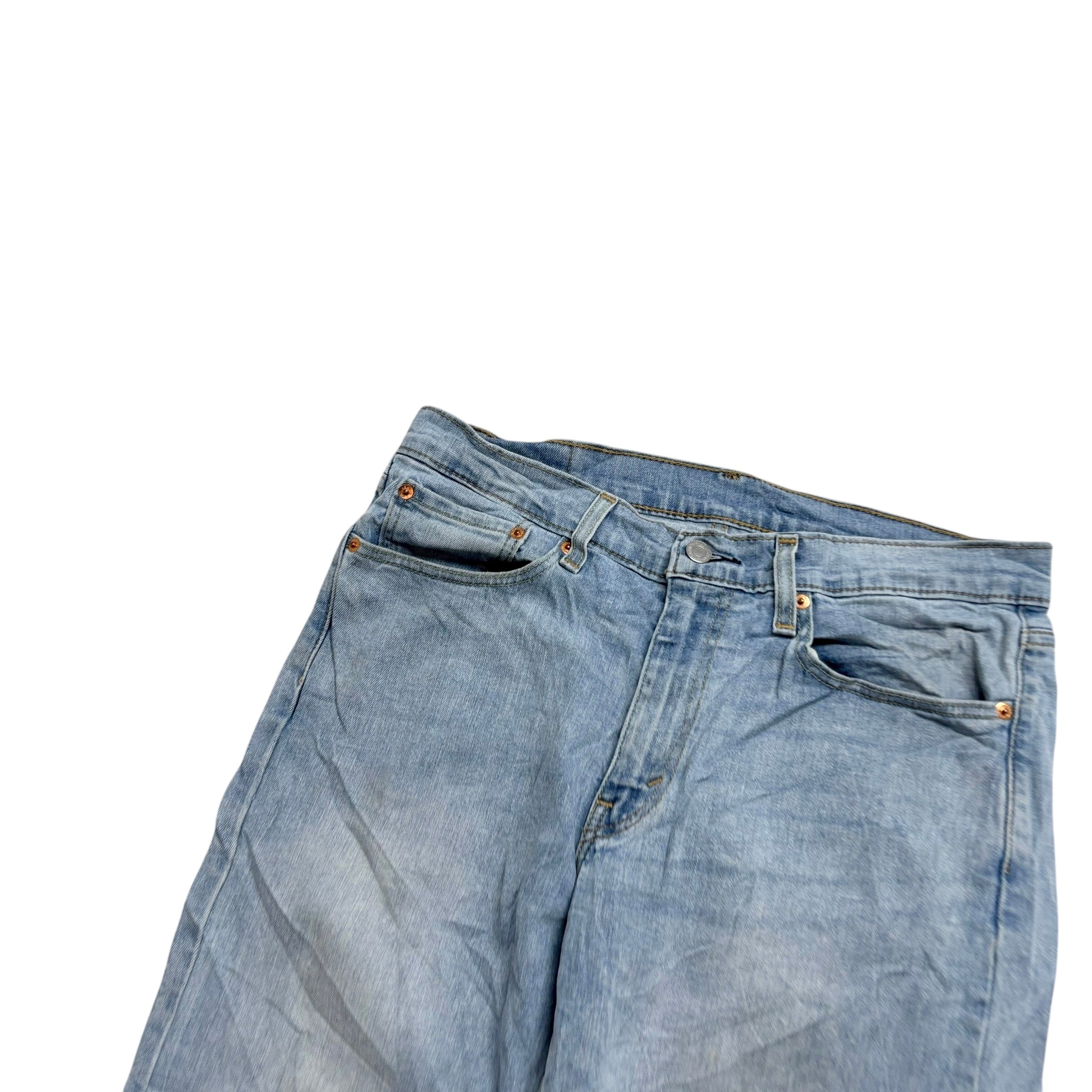 Levis 514 Jeans W32 L30 Mens Light Blue Regular Straight Fit Stretch Denim