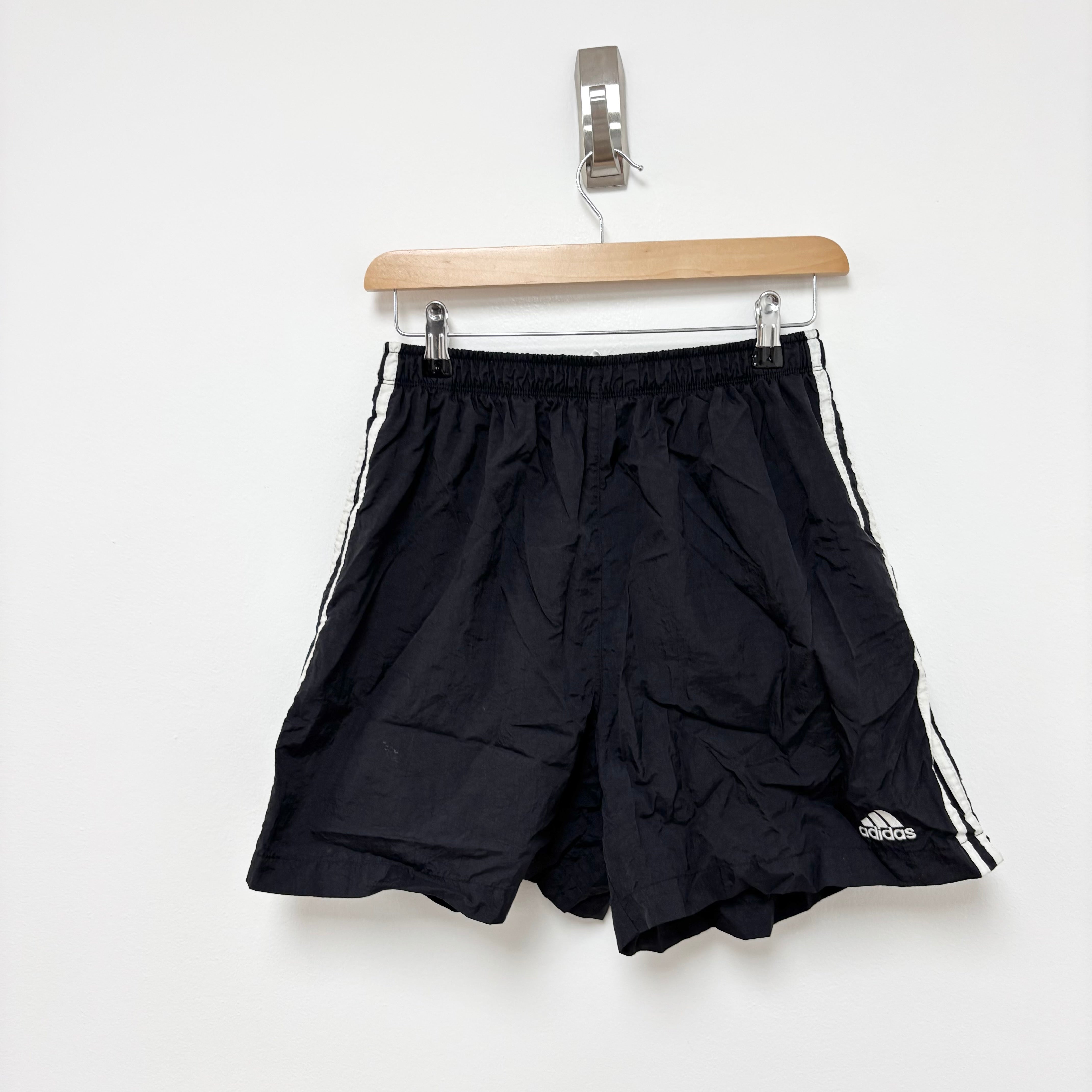 Vintage Adidas Shorts Mens Medium Black Sports Running Gym Pockets 90s