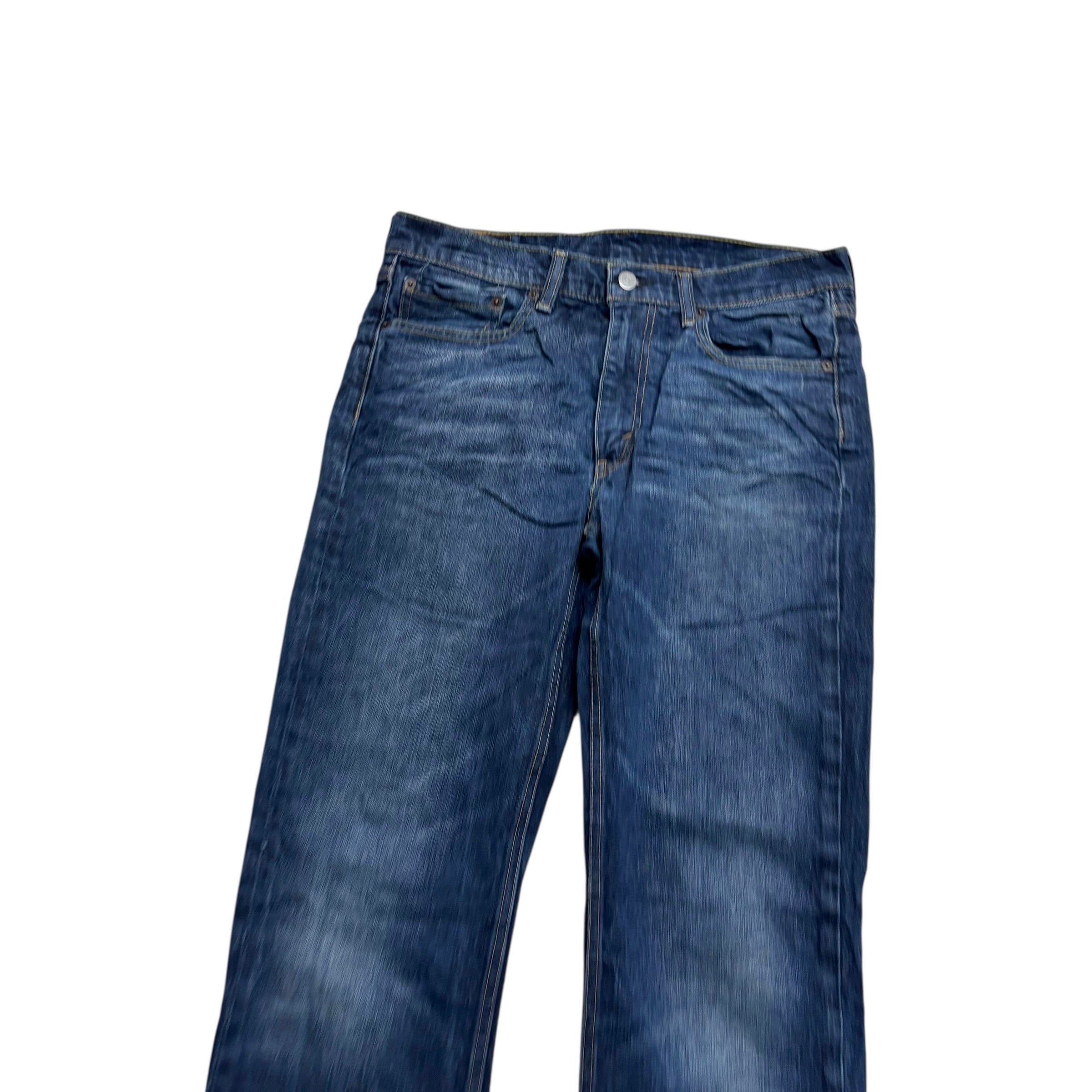 Levis 514 Jeans W33 L34 Mens Dark Blue Regular Straight Fit Denim (E)