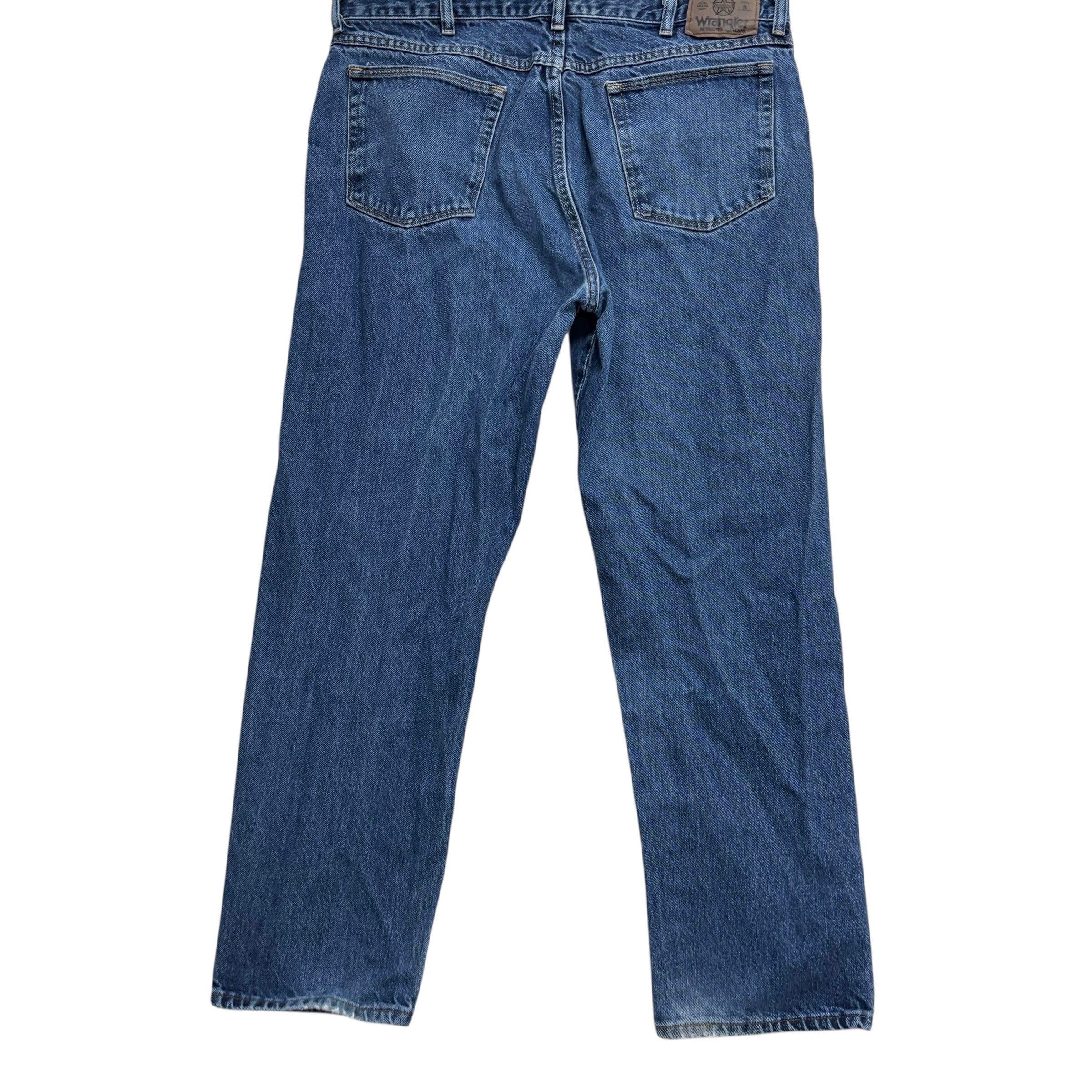 Wrangler Jeans W36 L30 Mens Mid Blue Regular Straight Fit Vintage Denim