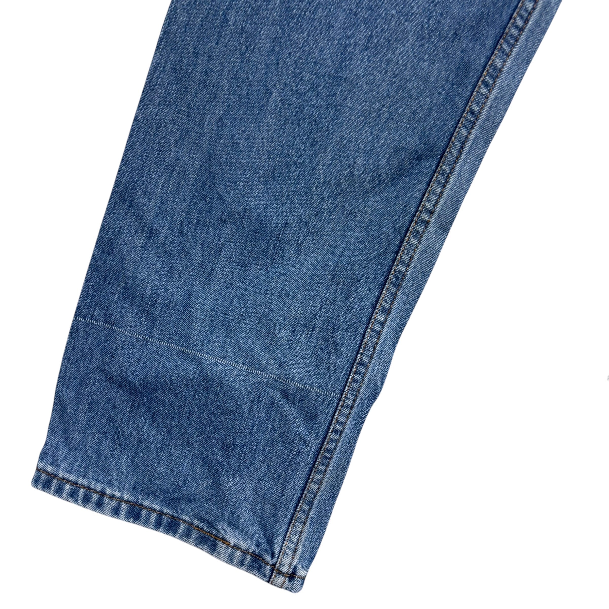 Levis 505 Jeans W34 L34 Mens Mid Blue Regular Straight Fit Vintage Denim (F)