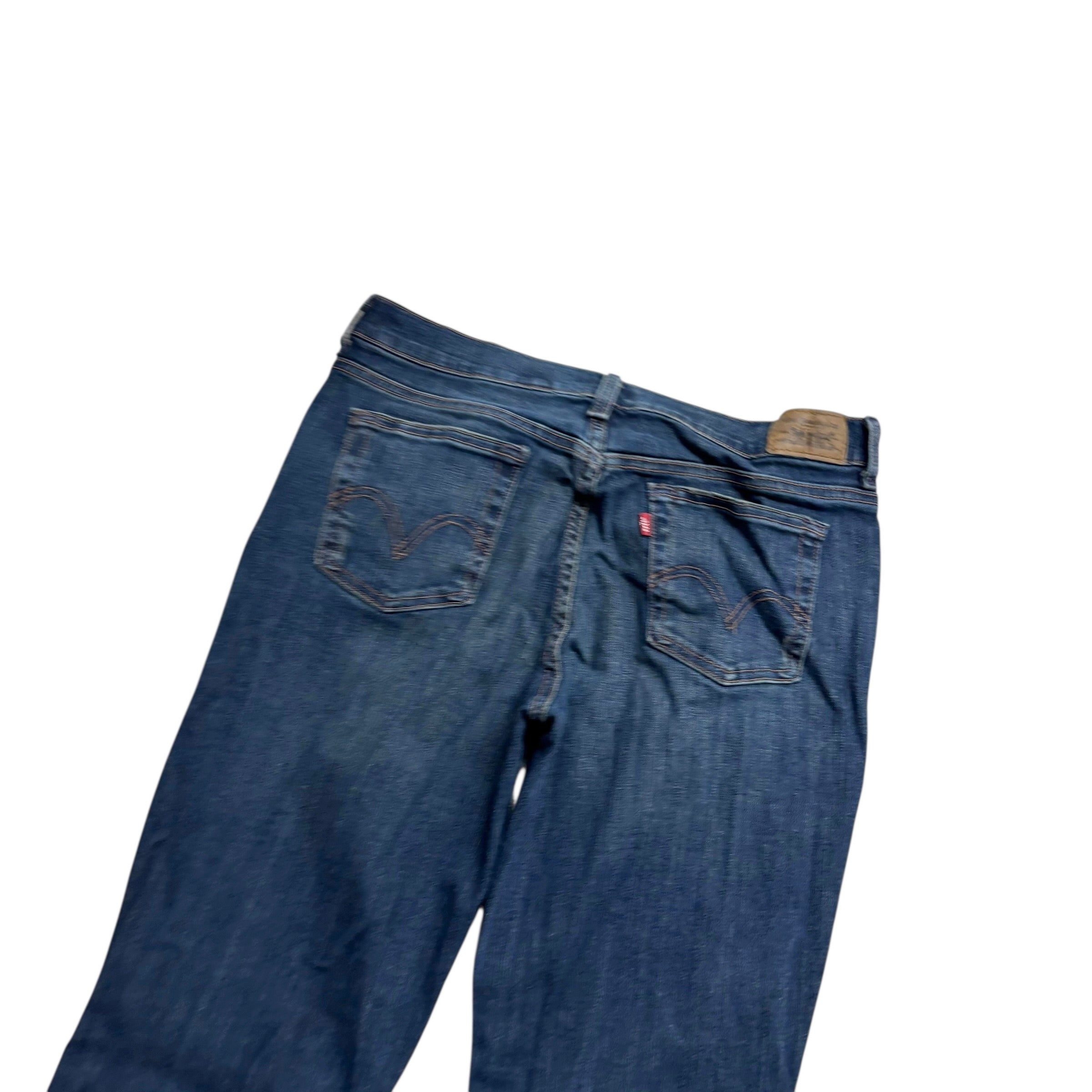 Levis 515 Jeans W32 L30 Womens Dark Blue Bootcut Fit Stretch Vintage (E)