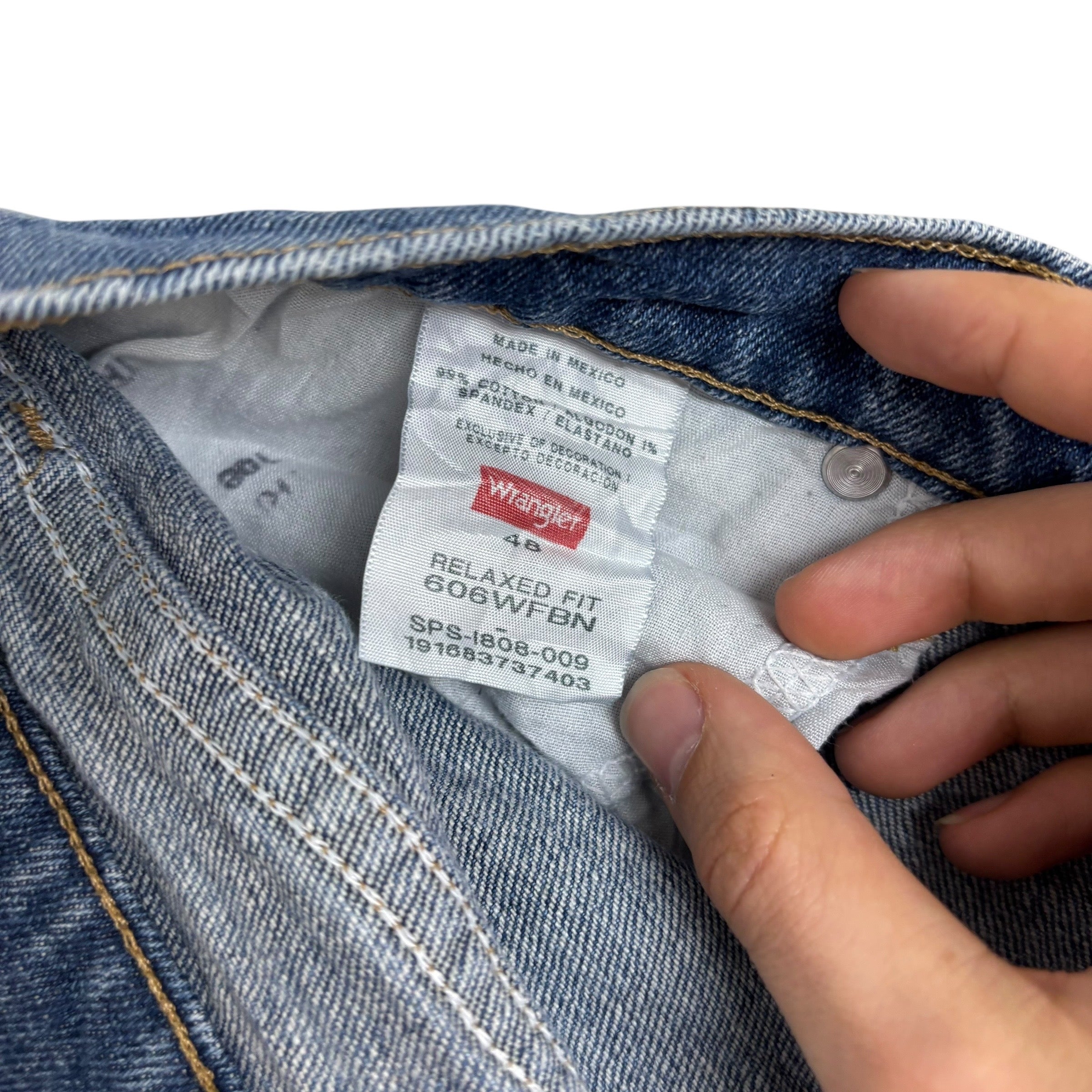 Wrangler Baggy Jorts W48 Mens Mid Blue Denim Shorts Relaxed Fit Stretch (E)