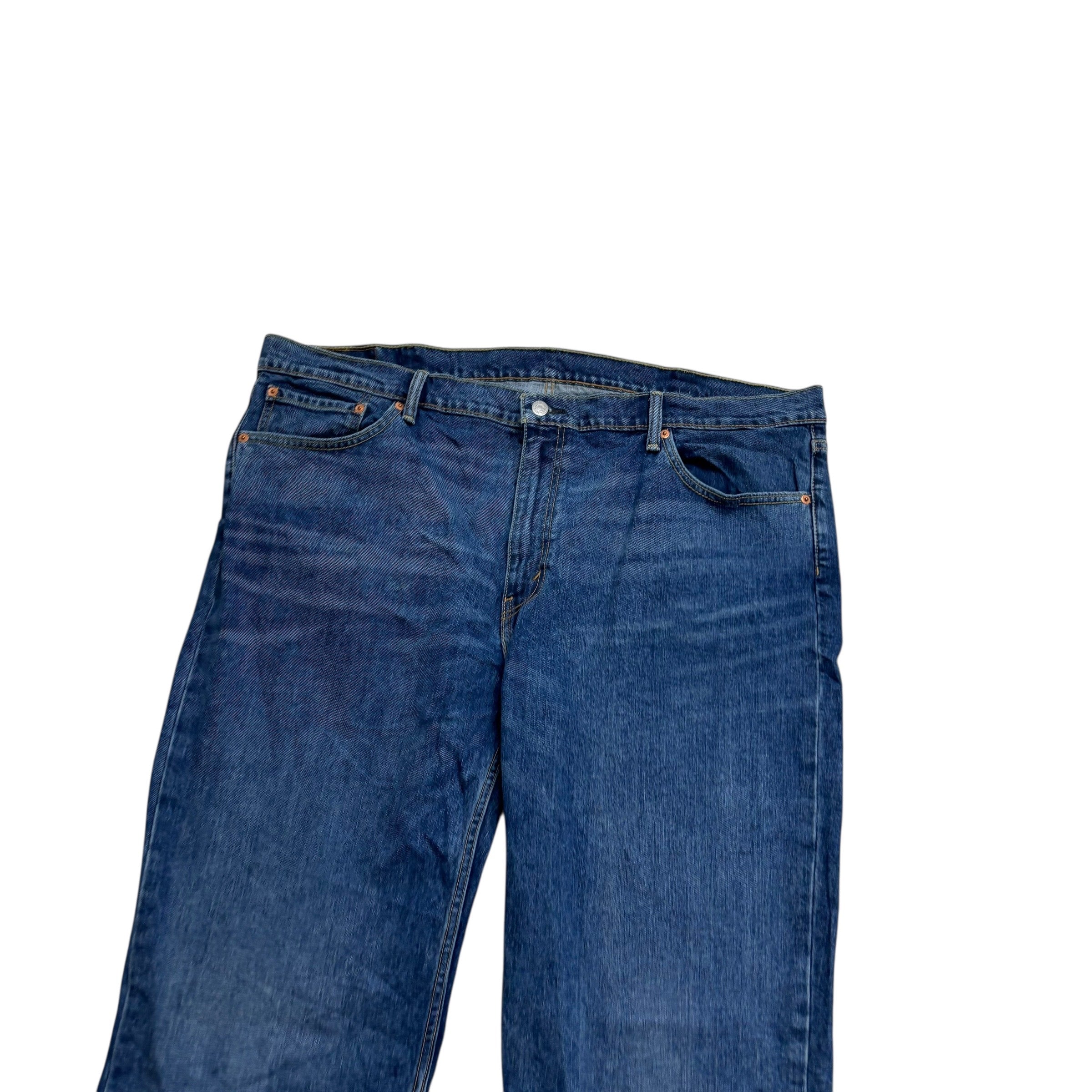 Levis 514 Jeans W46 L32 Mens Mid Blue Regular Straight Fit Stretch Denim