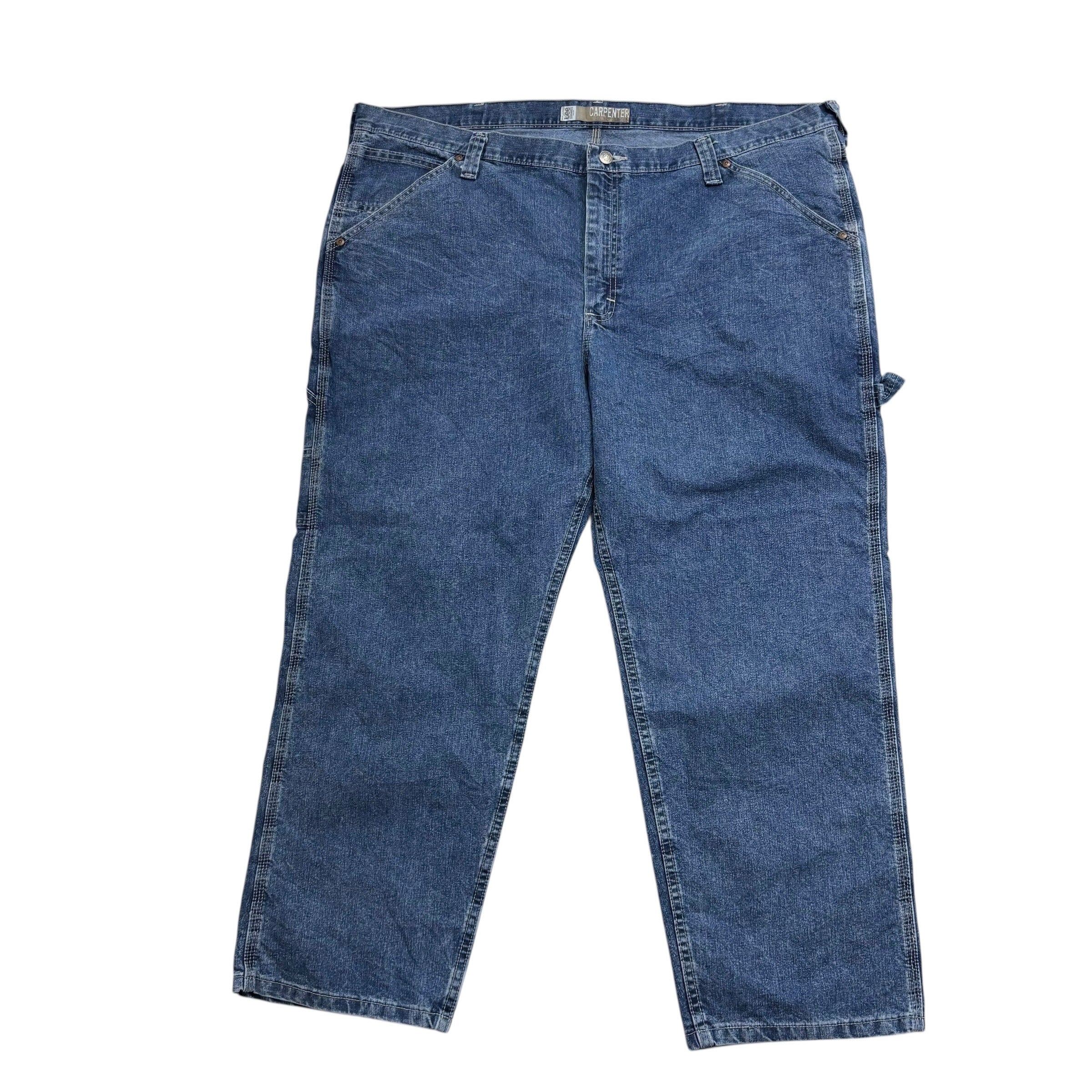 Lee Carpenter Jeans W46 L29 Mens Mid Blue Baggy Relaxed Straight Fit Denim (E)