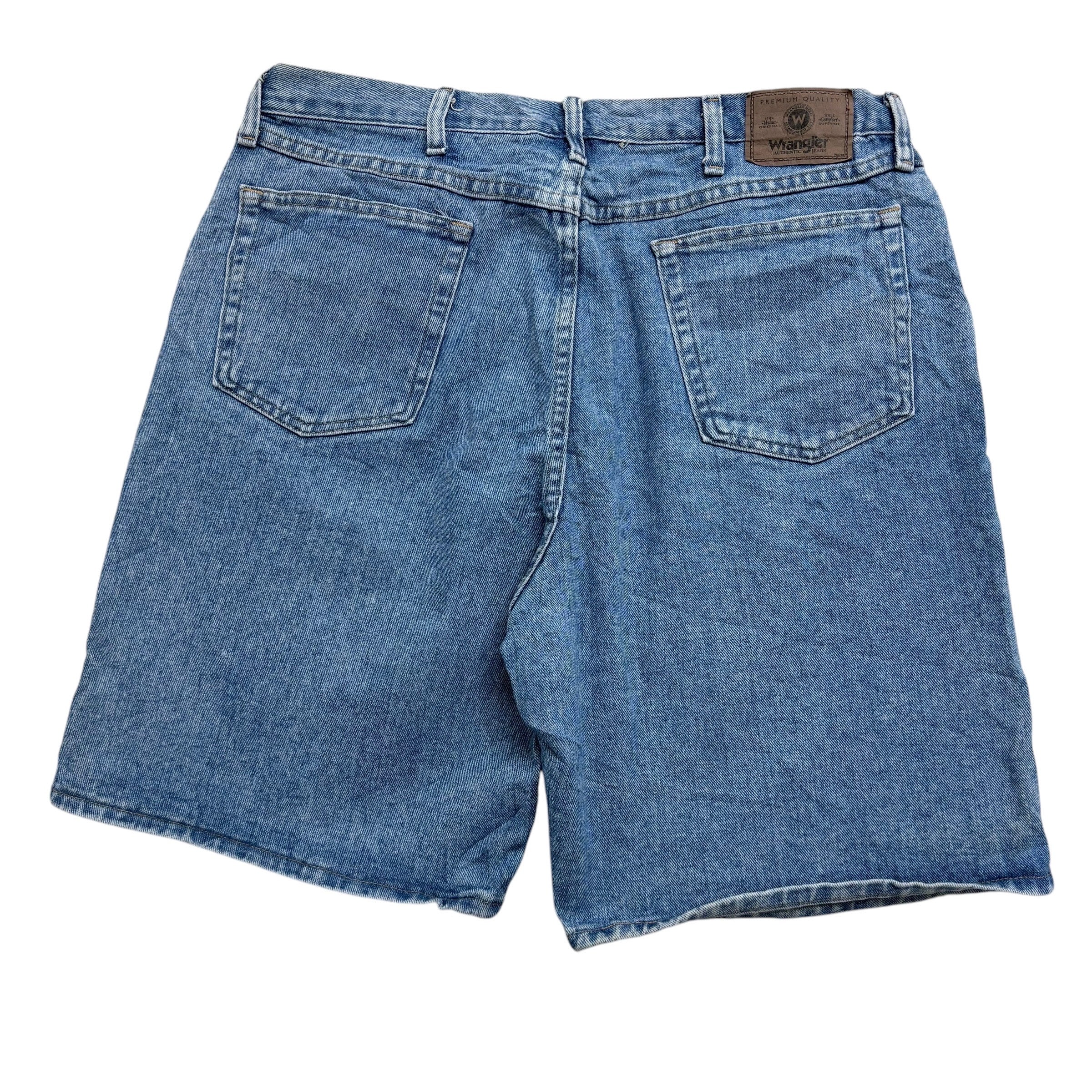 Wrangler Baggy Jorts W38 Mens Denim Shorts Mid Blue Relaxed Fit (E)