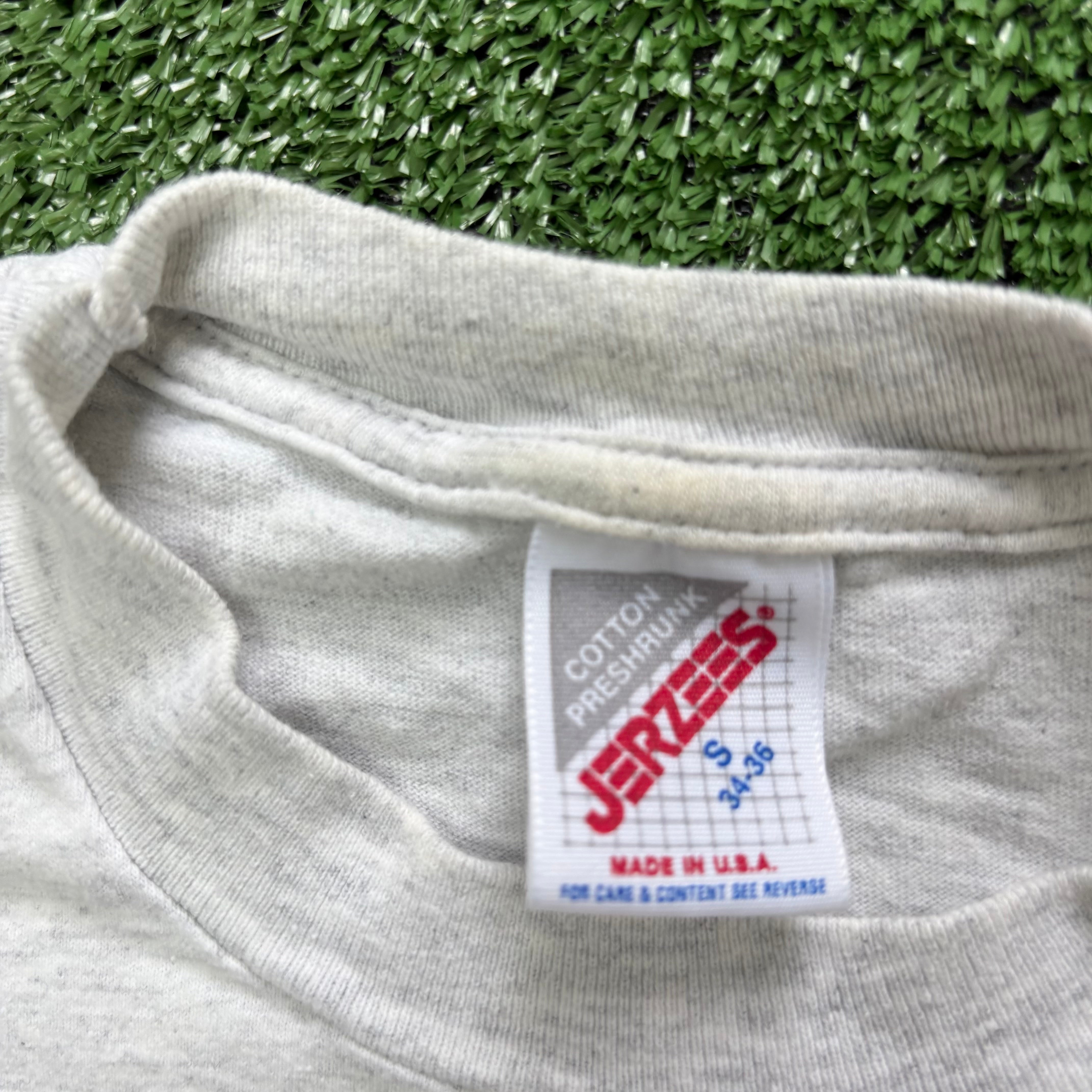 Vintage T Shirt Mens XS Grey Graphic Print 90s USA (E)