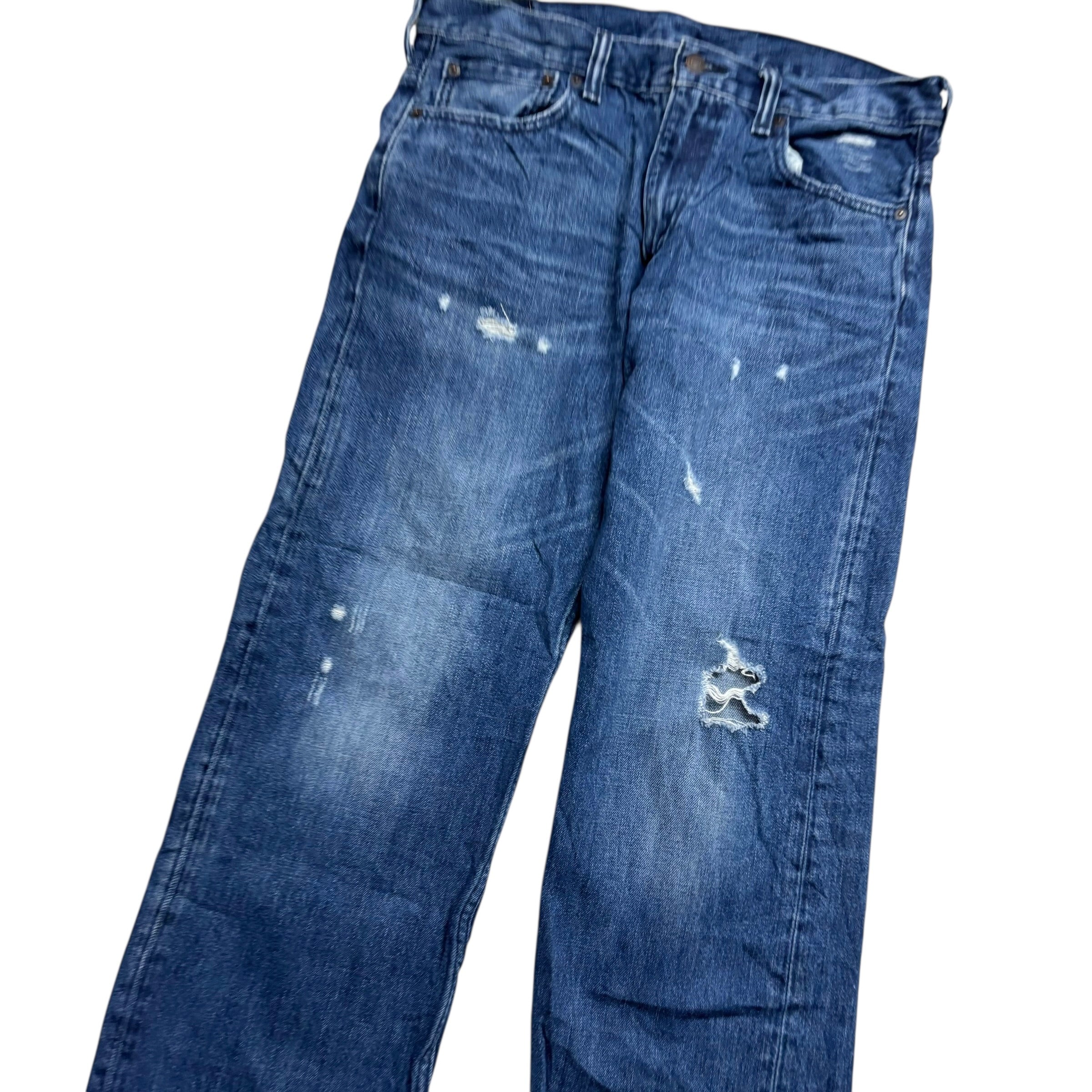 Levis 569 Jeans W33 L29 Mens Navy Blue Baggy Relaxed Fit Vintage Denim