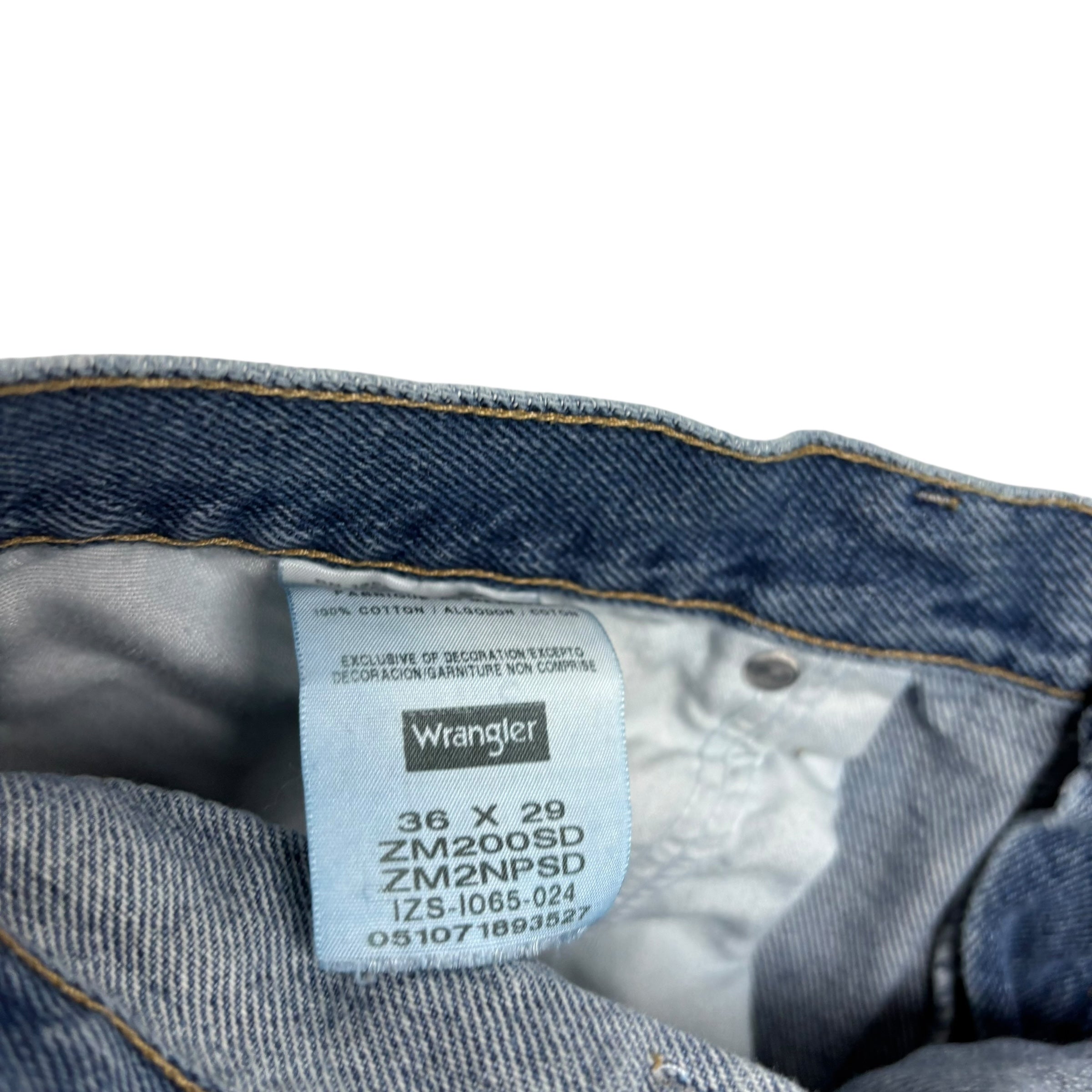 Wrangler Jeans W35 L28 Mens Mid Blue Relaxed Straight Fit Baggy Denim (E)