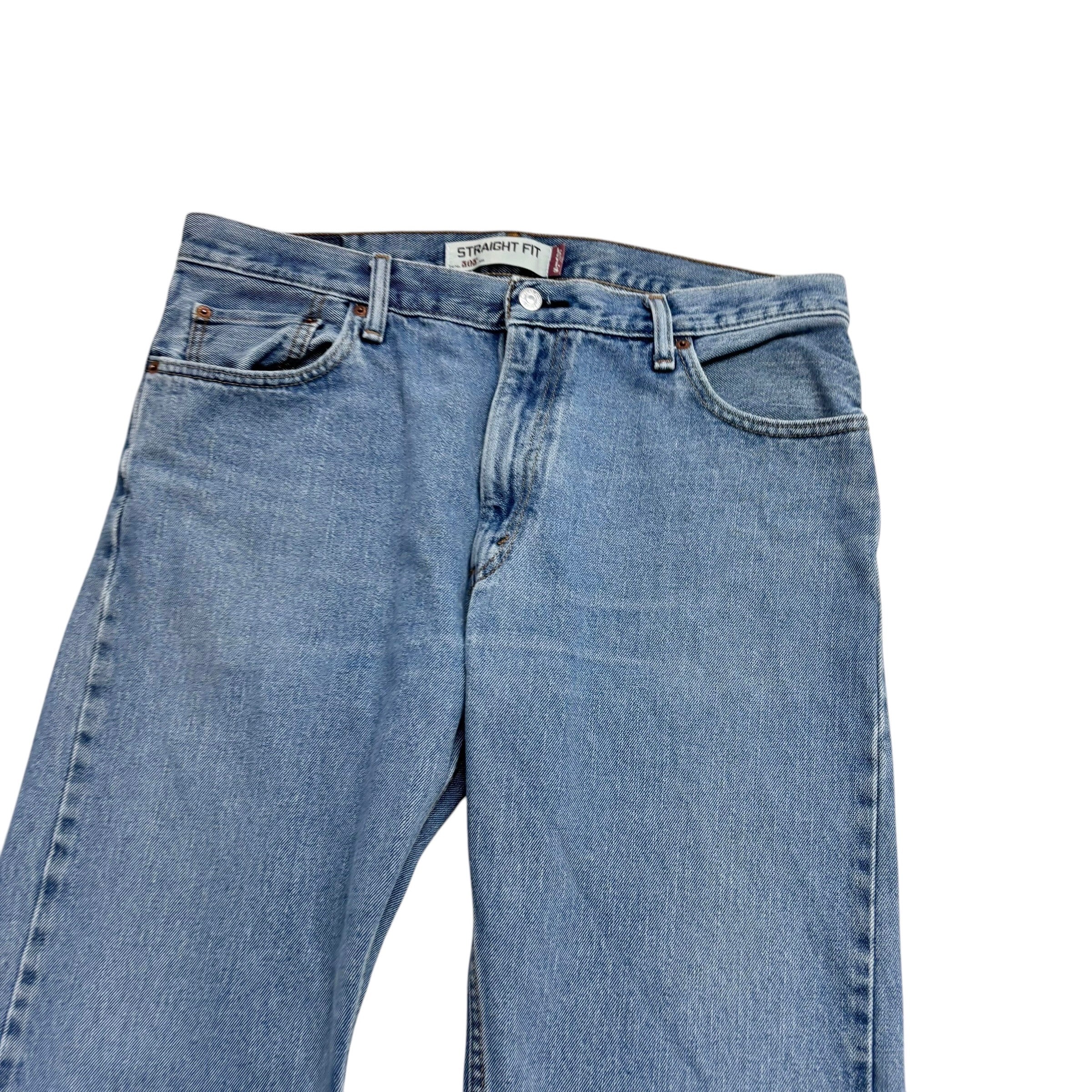 Levis 505 Jeans W36 L32 Mens Light Blue Regular Straight Fit Vintage Denim