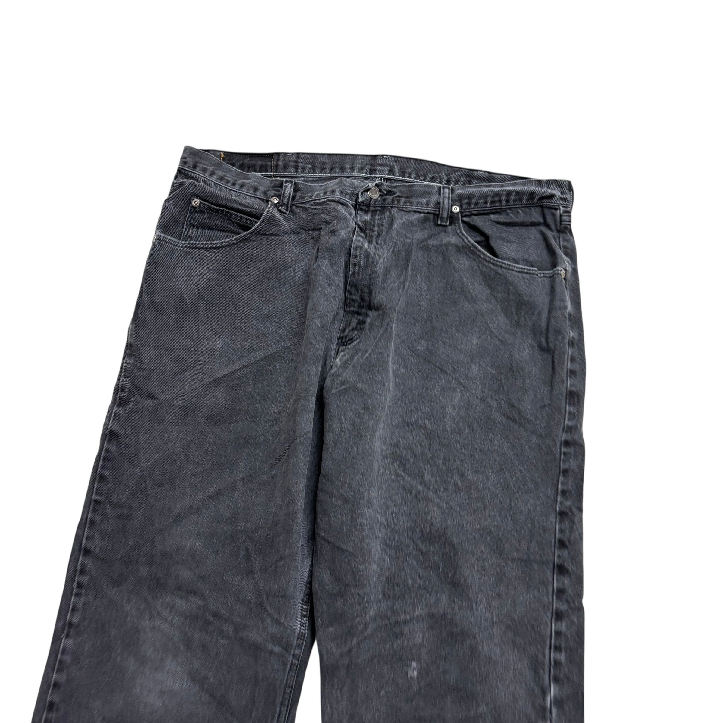Wrangler Jeans W38 L30 Mens Black Relaxed Straight Fit Vintage Denim