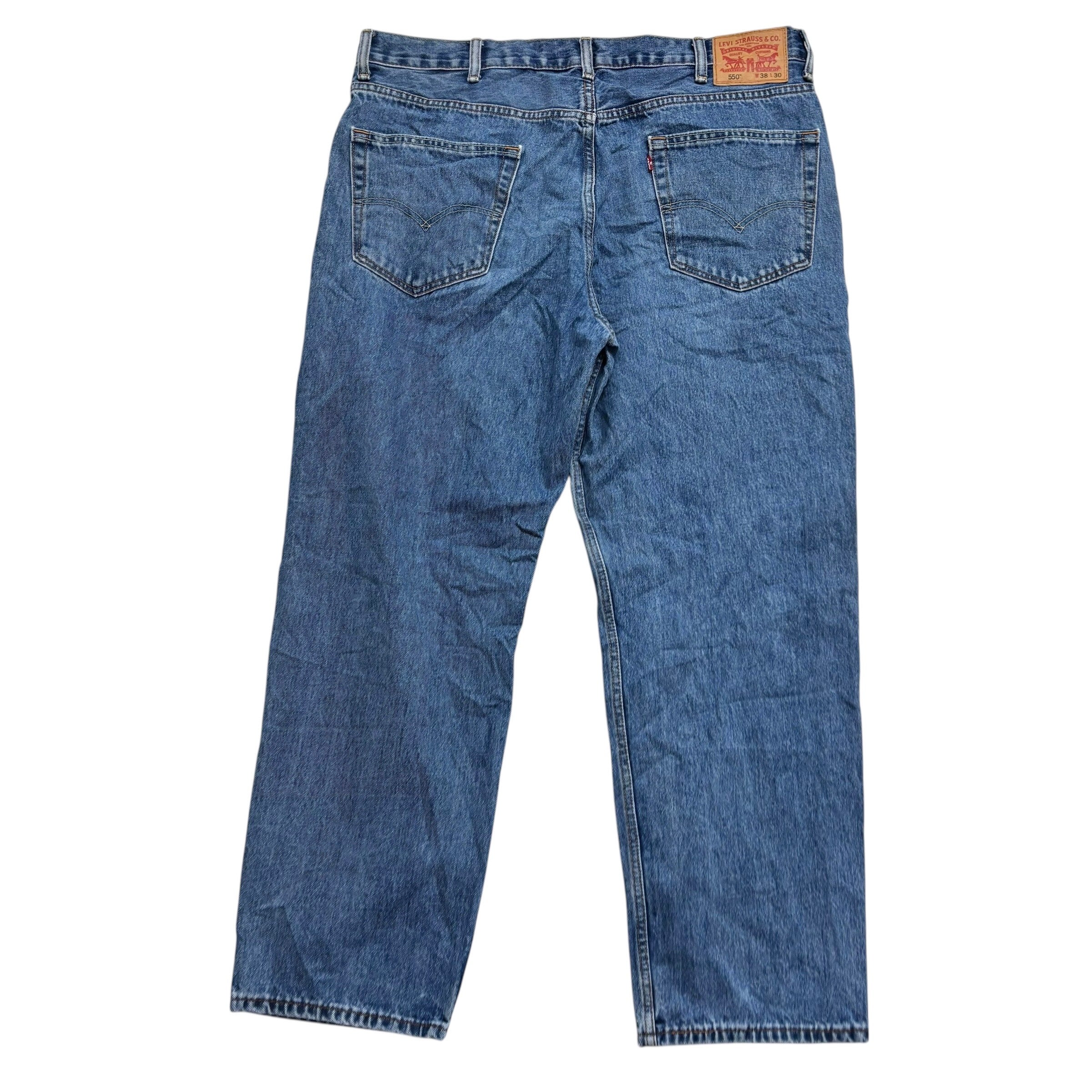 Levis 550 Jeans W38 L30 Mens Mid Blue Baggy Relaxed Straight Fit Denim