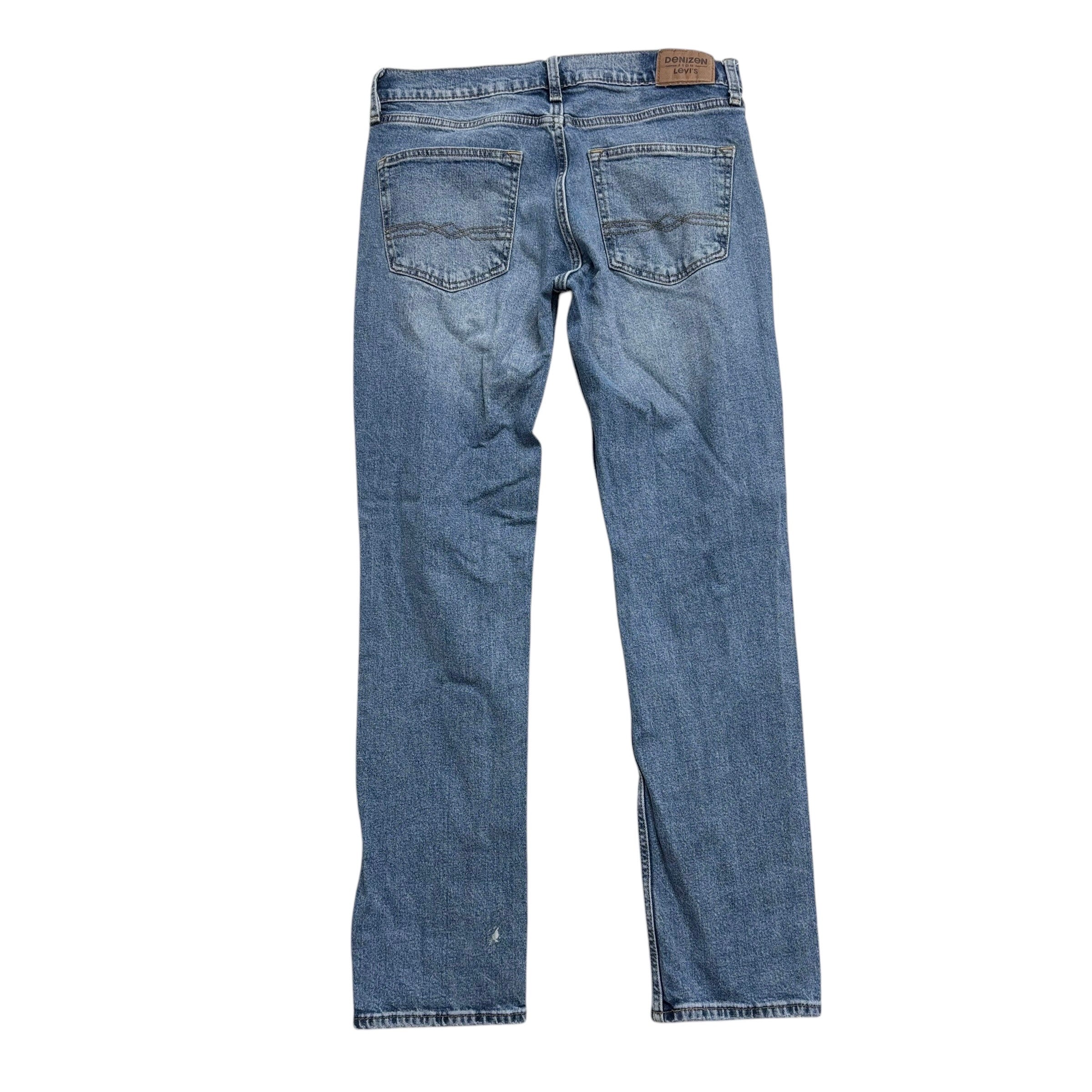 Levis Denizen Jeans W32 L31 Mens Mid Blue Slim Fit Stretch Denim (F)