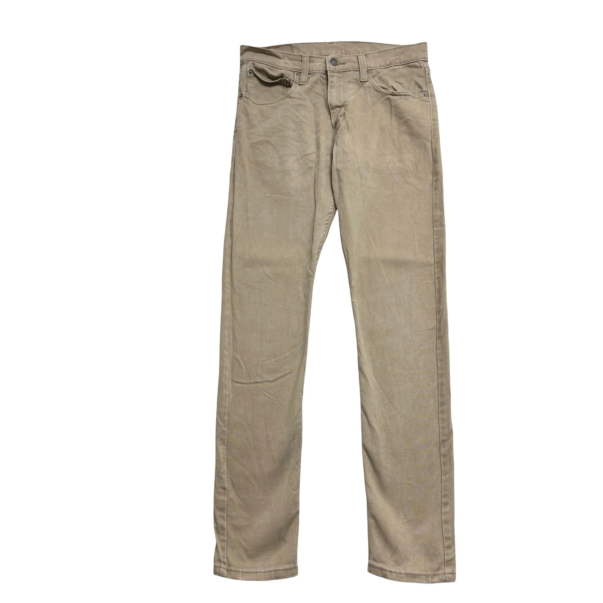 Levis 512 Trousers W31 L32 Mens Beige Slim Tapered Fit Stretch Pants (E)