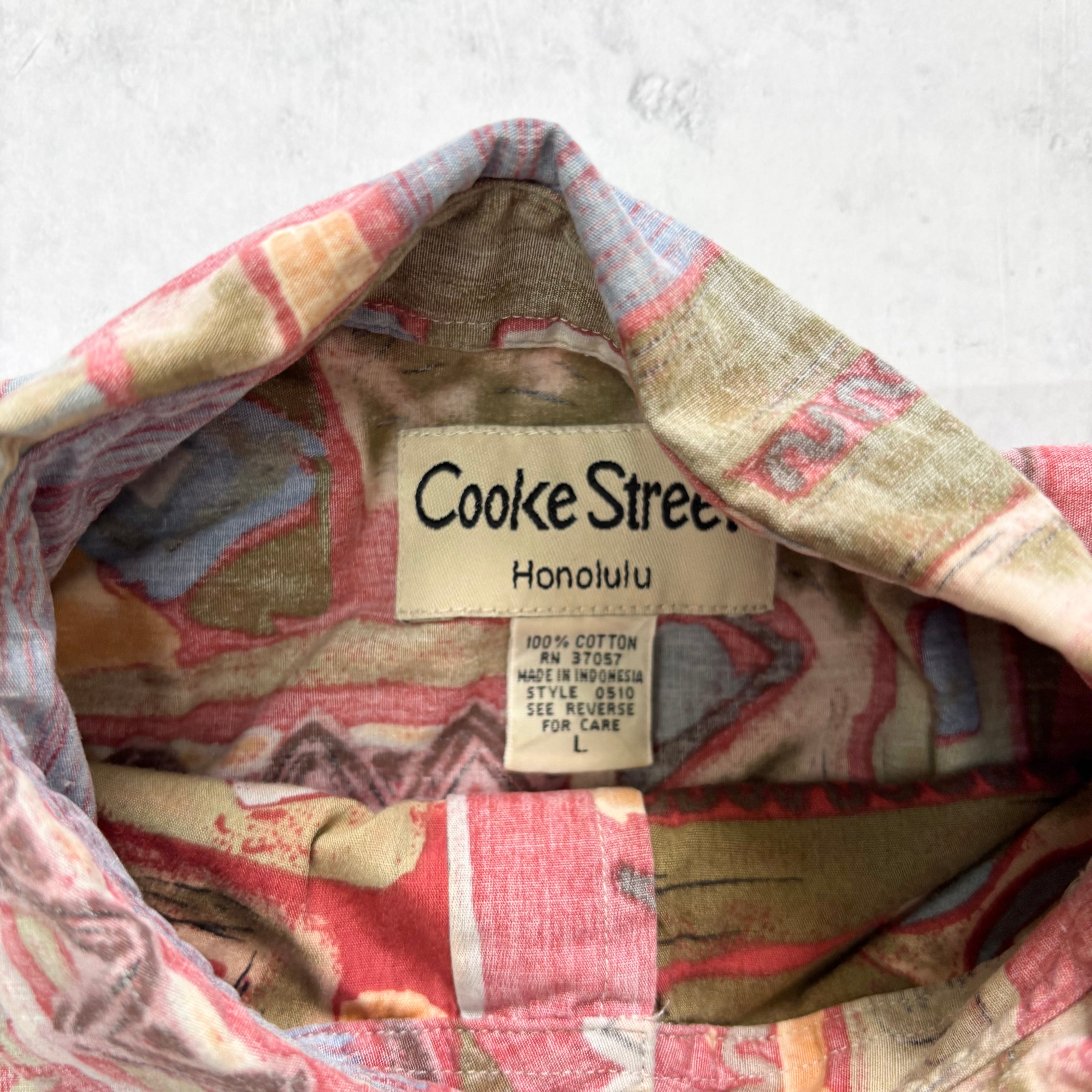 Vintage Hawaiian Shirt Mens Large Floral Aloha Short Sleeve Cotton (E)