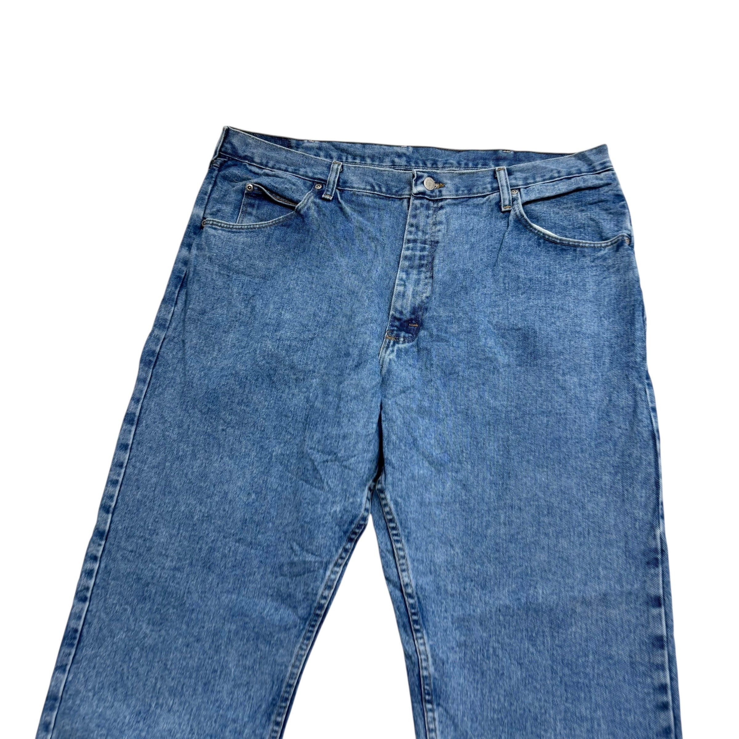 Wrangler Jeans W40 L30 Mens Light Blue Relaxed Straight Fit Vintage Denim