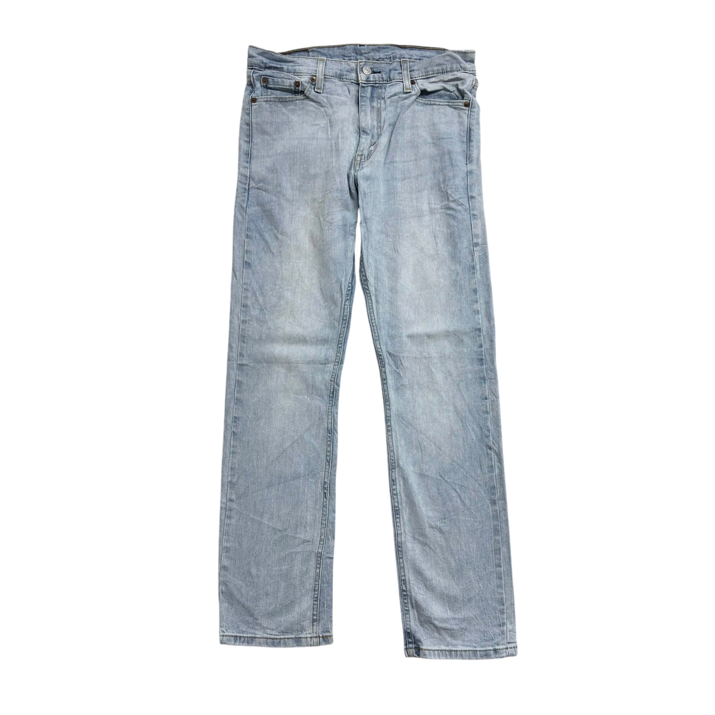 Levis 513 Jeans W30 L32 Mens Light Blue Slim Straight Fit Stretch Denim