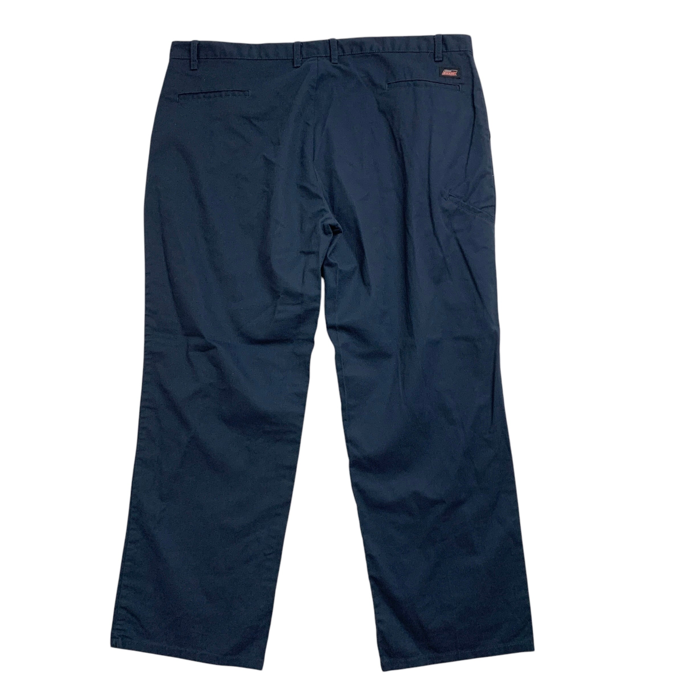 Dickies Trousers W44 L32 Mens Navy Blue Pants Relaxed Straight Fit Workwear