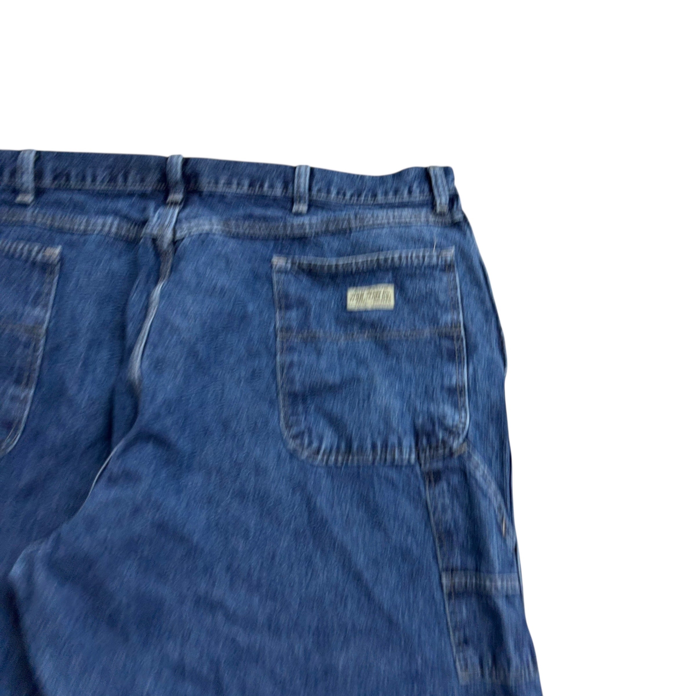 Wrangler Carpenter Jeans W40 L30 Mens Mid Blue Relaxed Straight Fit Vintage (E)