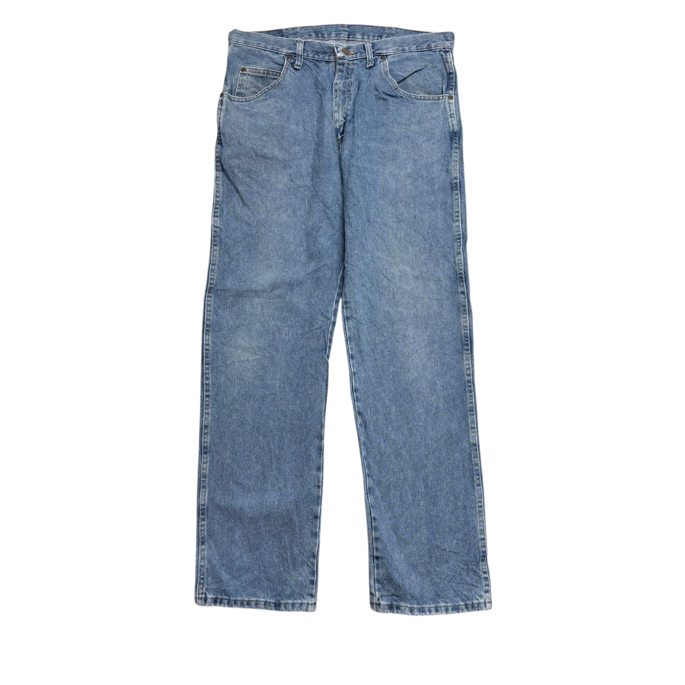 Wrangler Jeans W35 L32 Mens Light Blue Regular Straight Fit Denim (E)