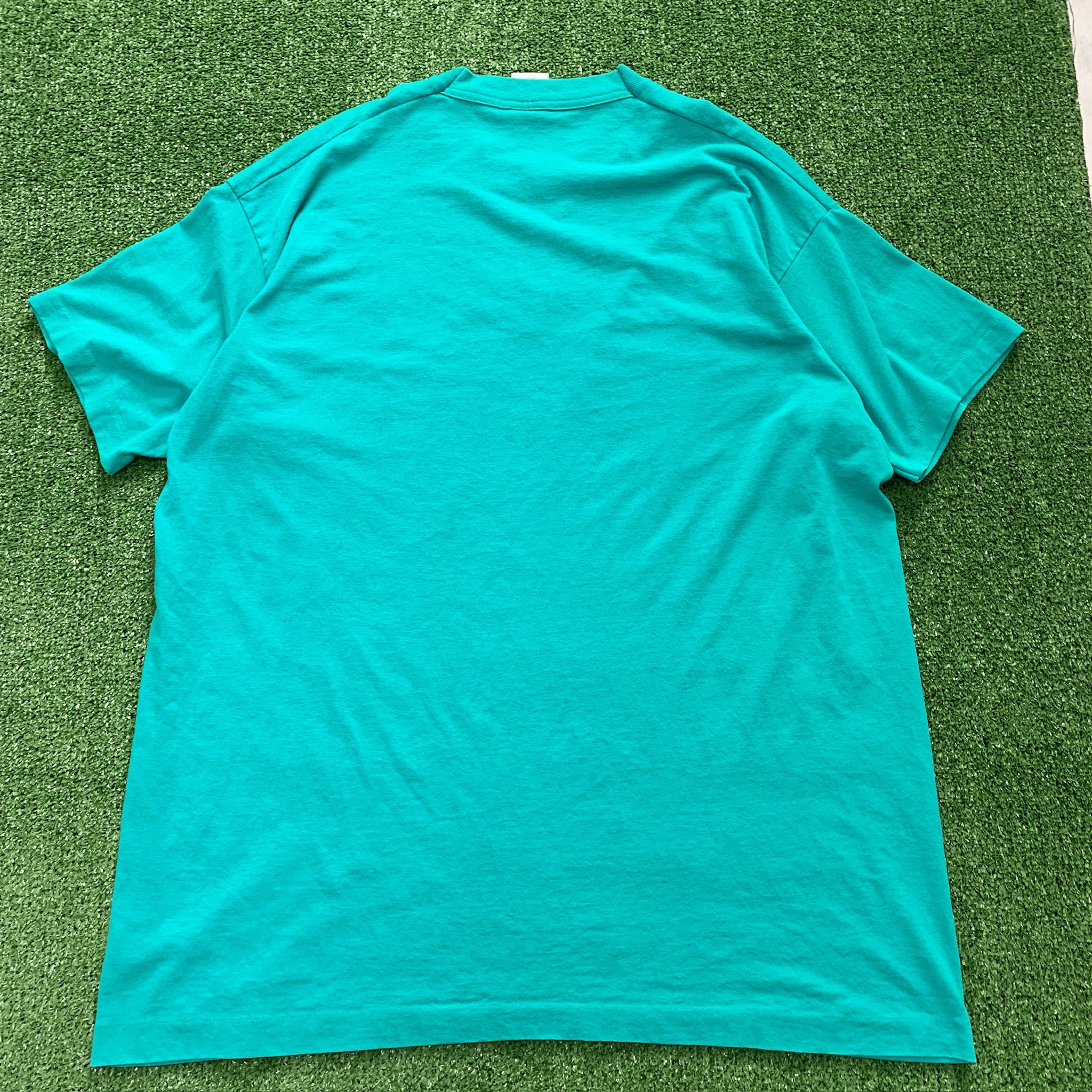 Vintage T Shirt Mens XXL Teal Green Single Stitch Graphic Print 90s Disney