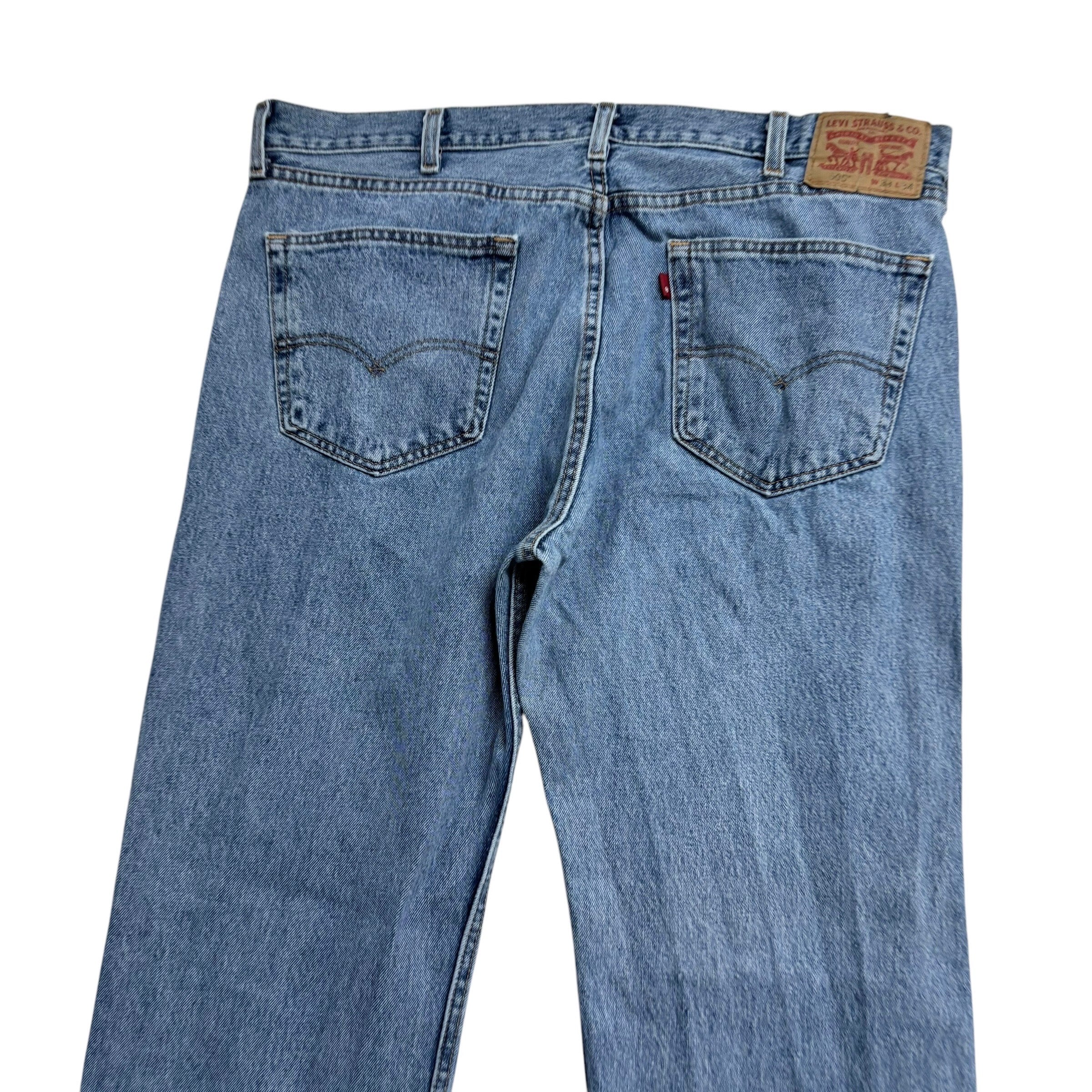 Levis 505 Jeans W38 L34 Mens Light Blue Regular Straight Fit Denim