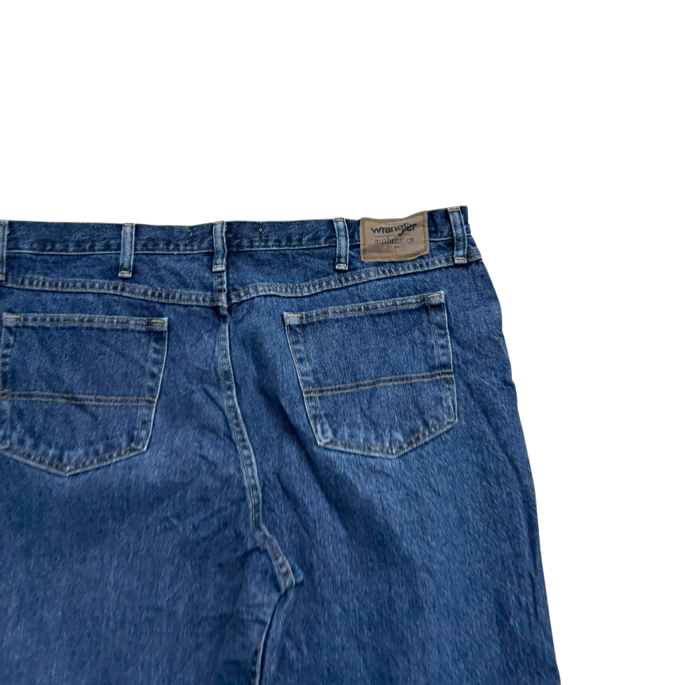 Wrangler Jeans W40 L30 Mens Mid Blue Baggy Relaxed Straight Fit Denim (E)