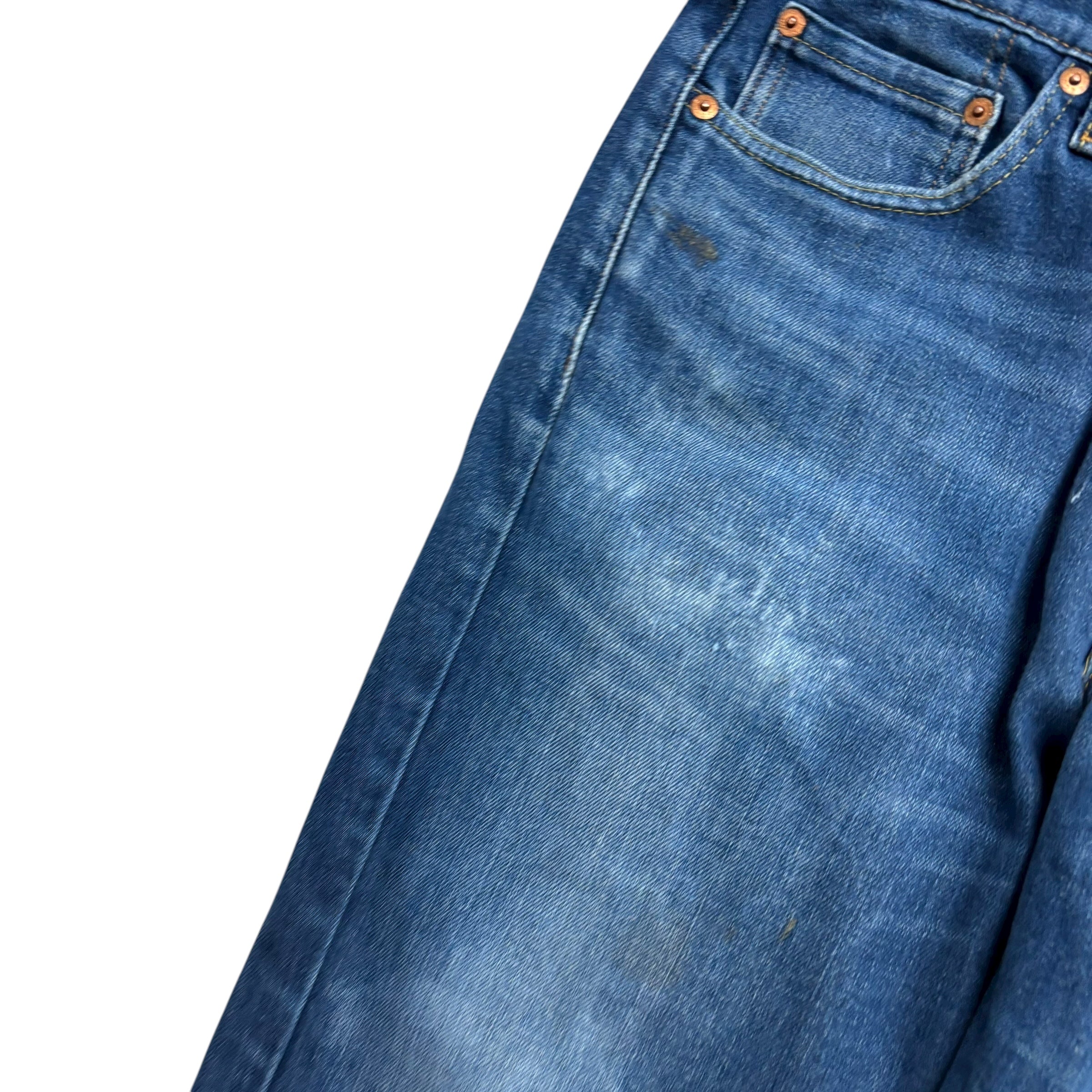 Levis 514 Jeans W33 L29 Mens Mid Blue Regular Straight Fit Stretch Denim (F)